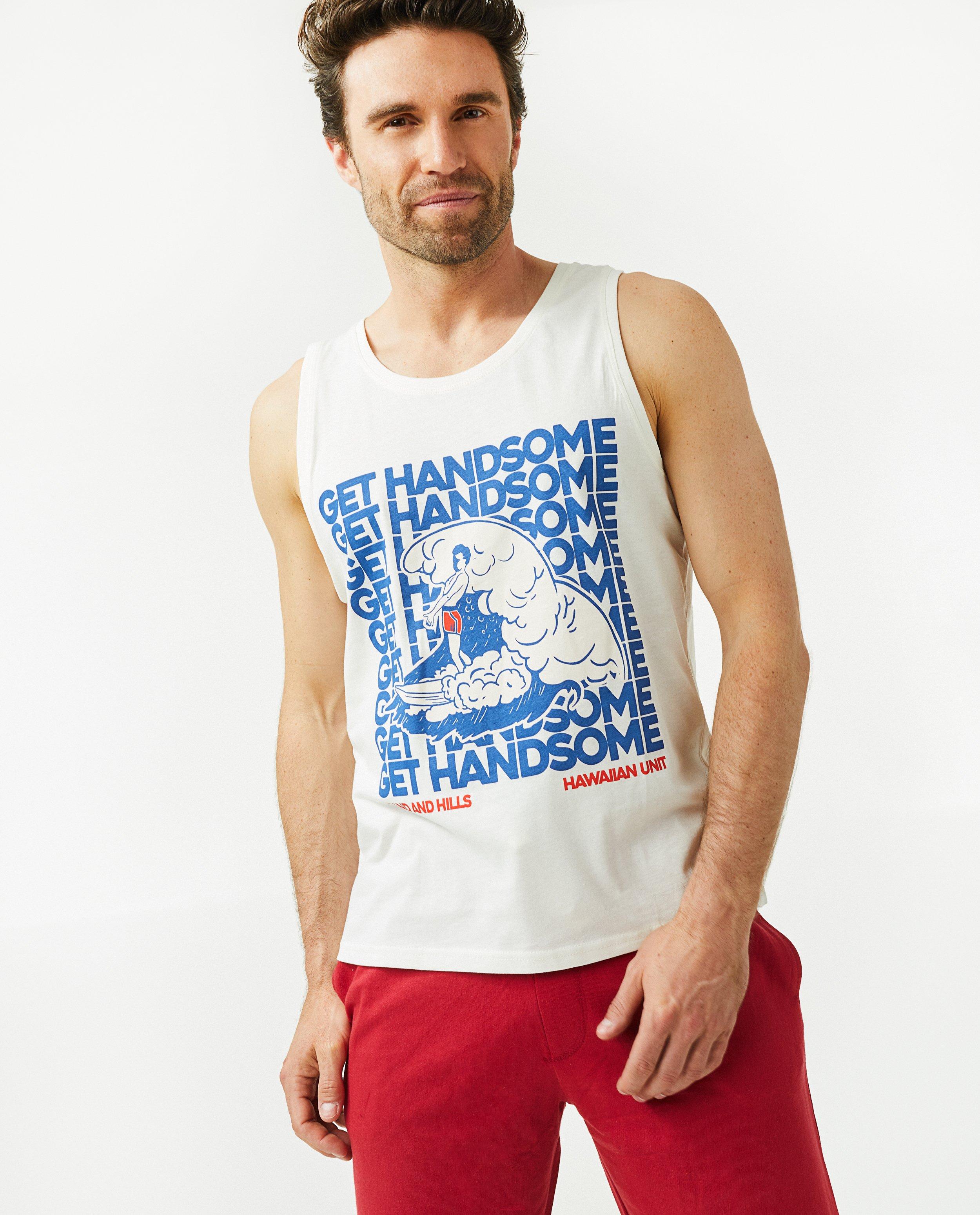Blauwe top met print - null - OVS