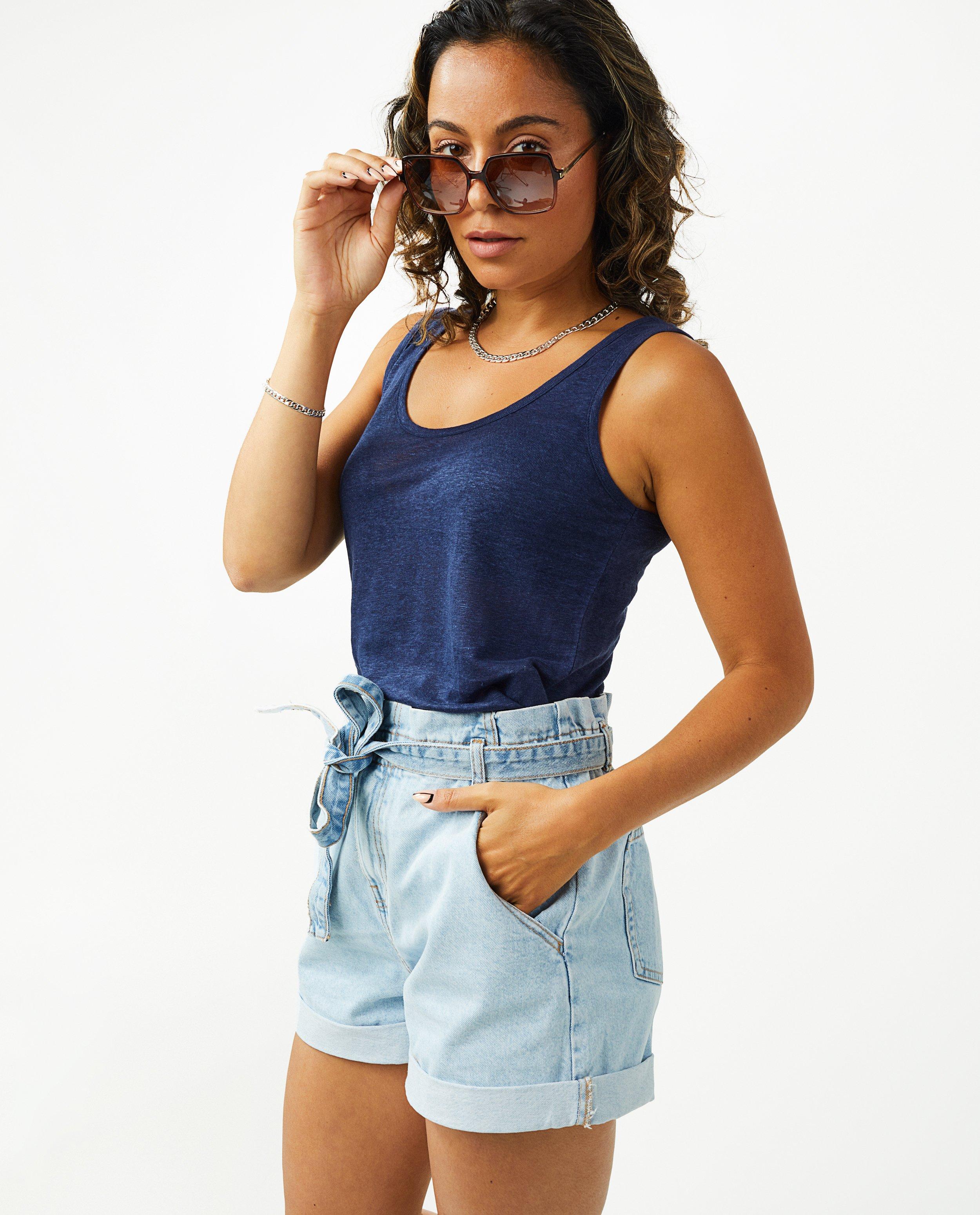 Shorts - Bermuda bleu clair en denim