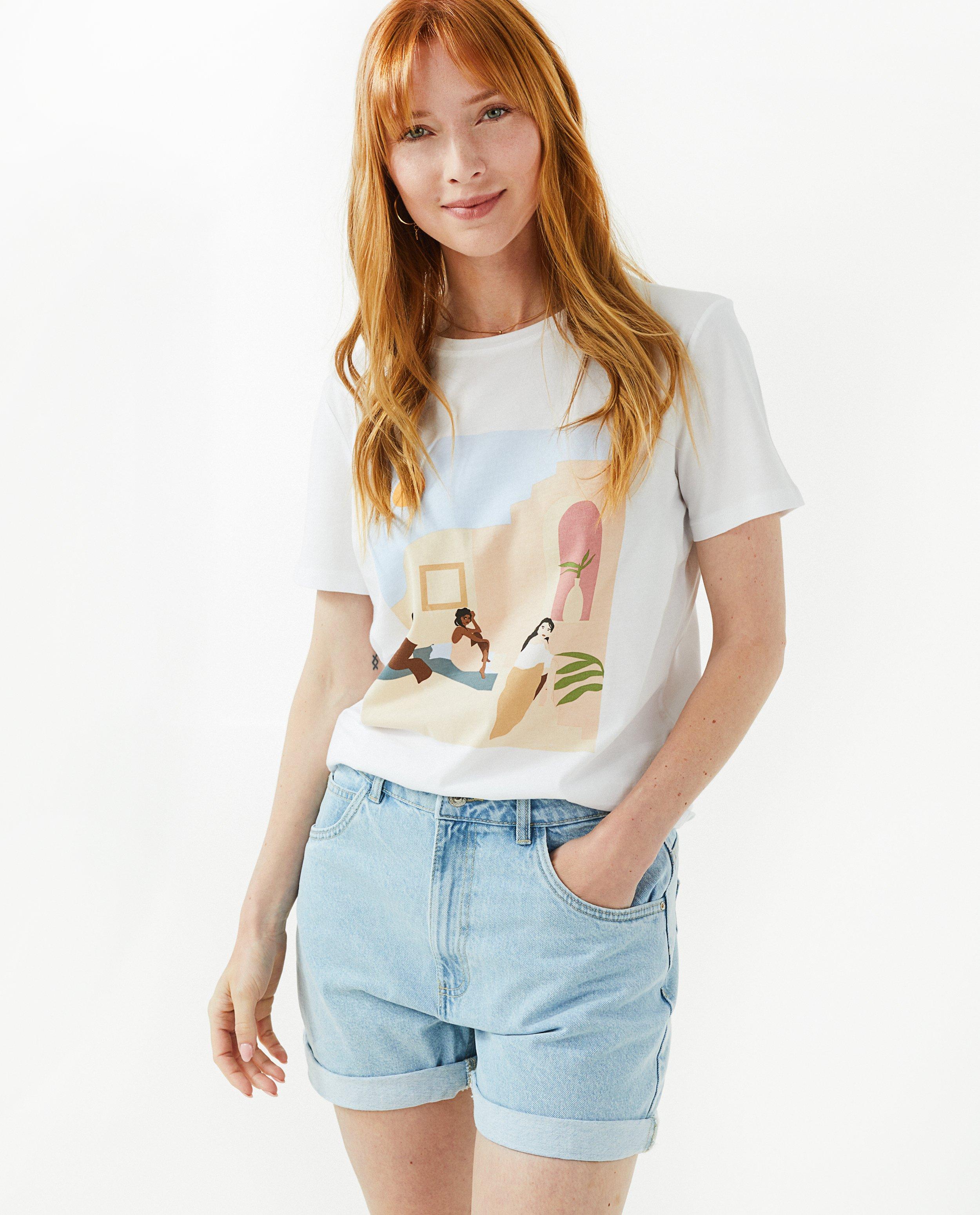 T-shirts - Wit T-shirt met print OVS
