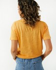 T-shirts - T-shirt brun-orange avec un col en V