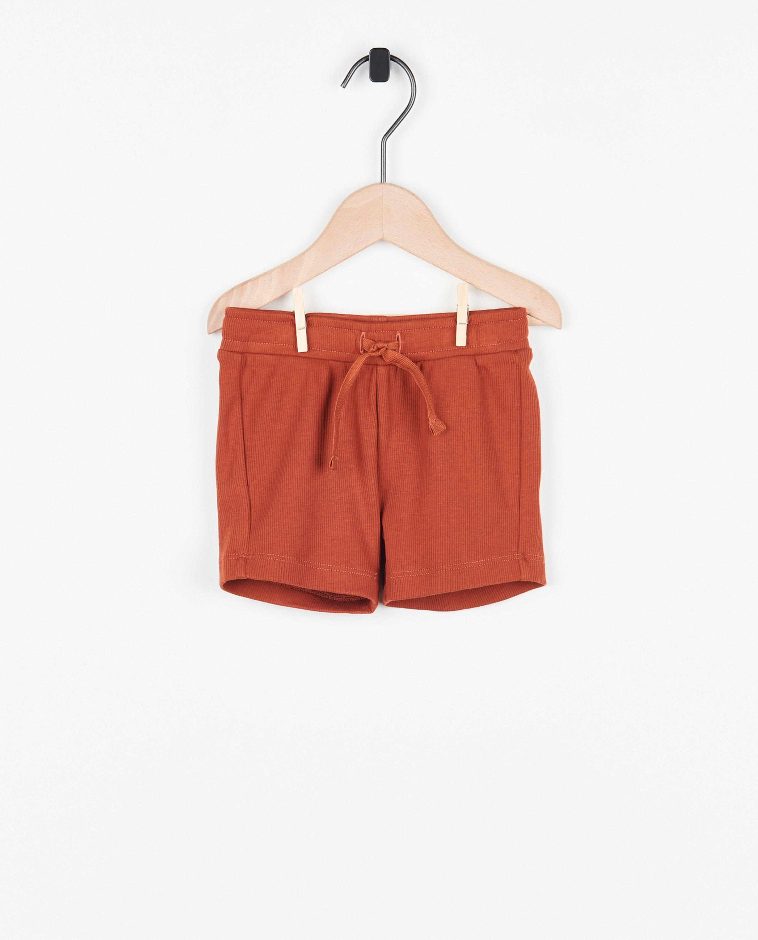 Rode short met rib - null - Besties