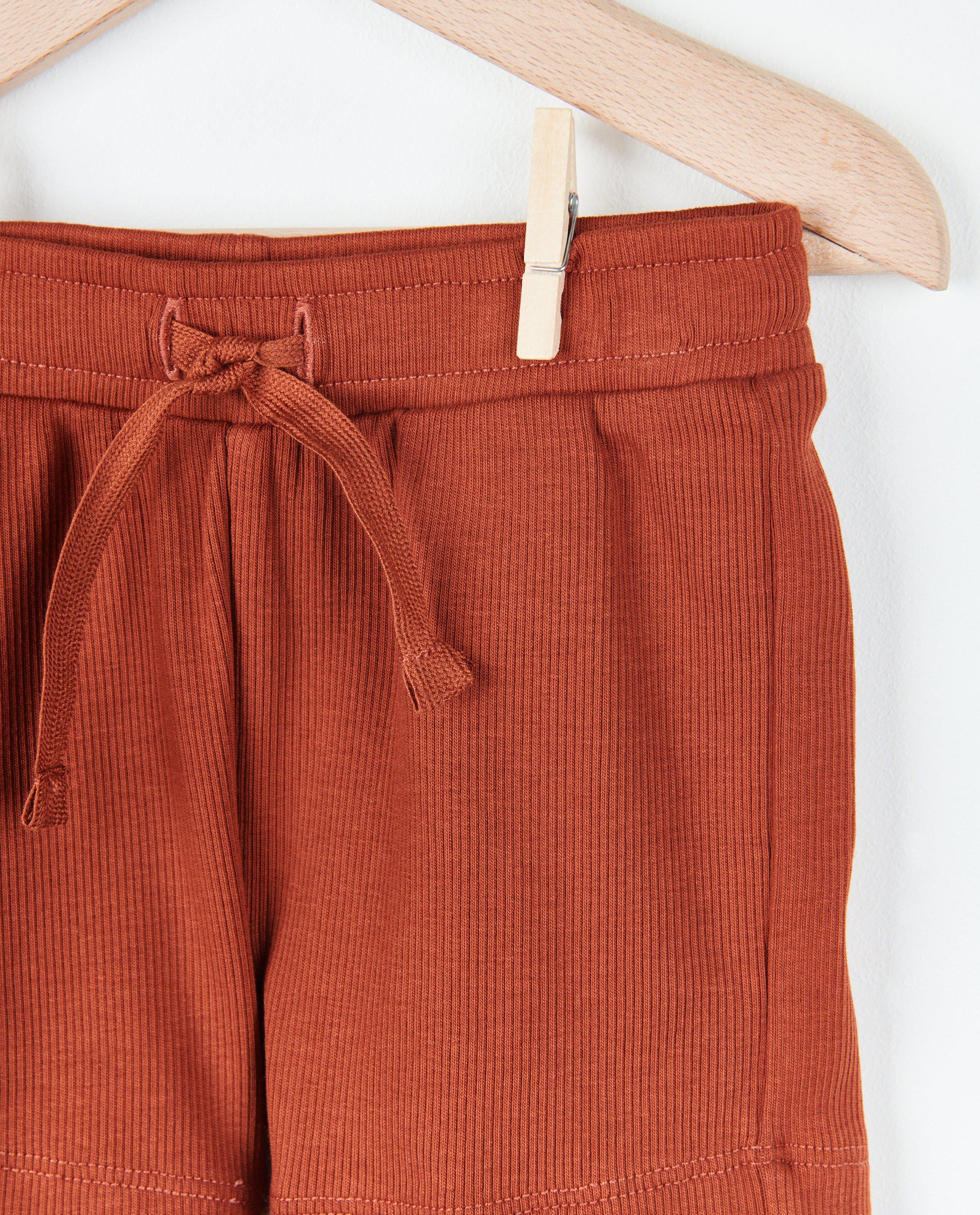 Shorts - Short vert côtelé
