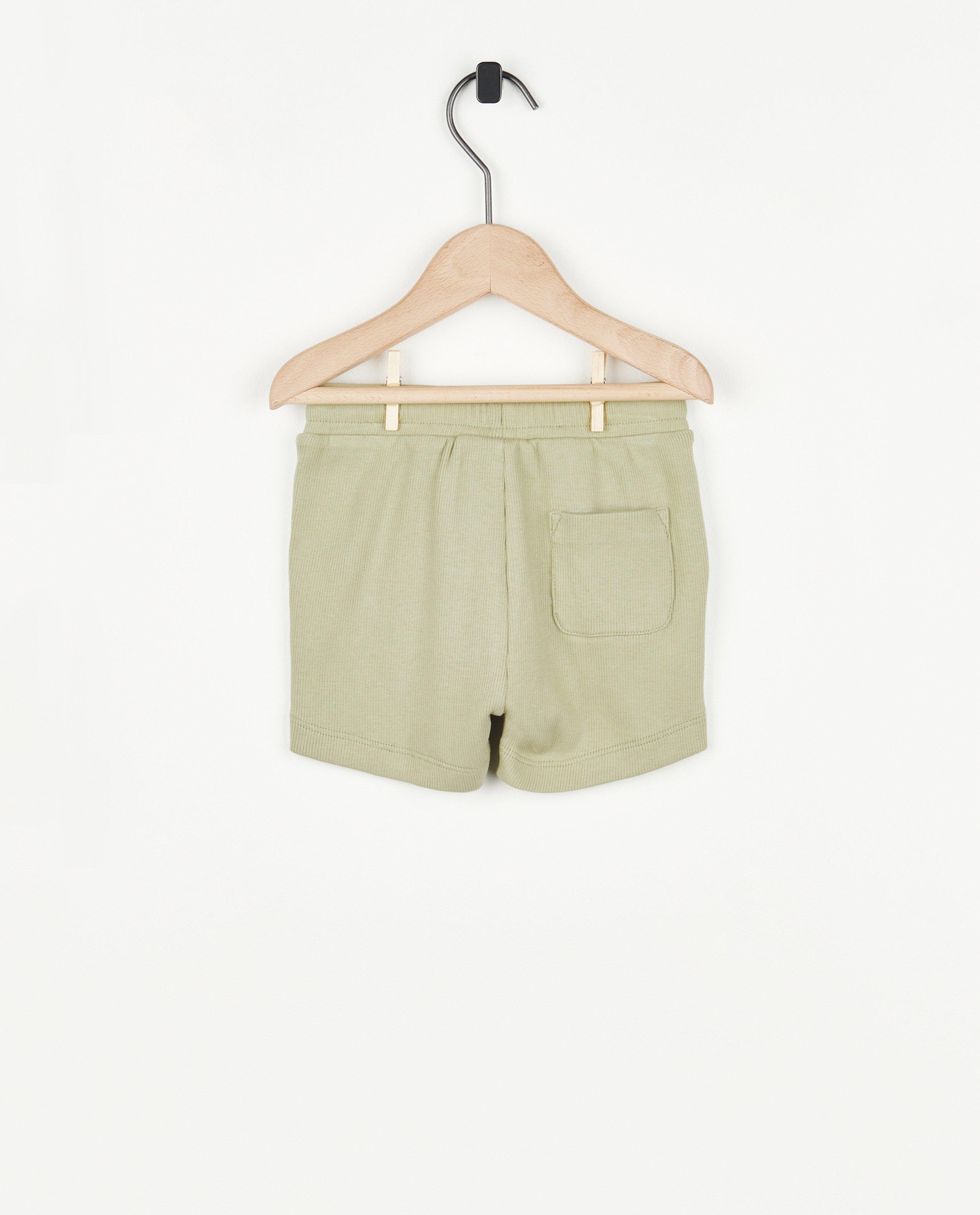 Shorten - Rode short met rib