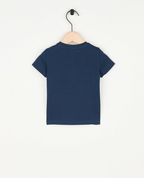 T-shirts - Donkerblauw T-shirt met opschrift, baby
