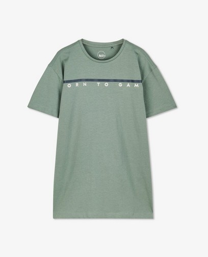 Groen T-shirt met print