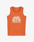 T-shirts - Oranje top met print