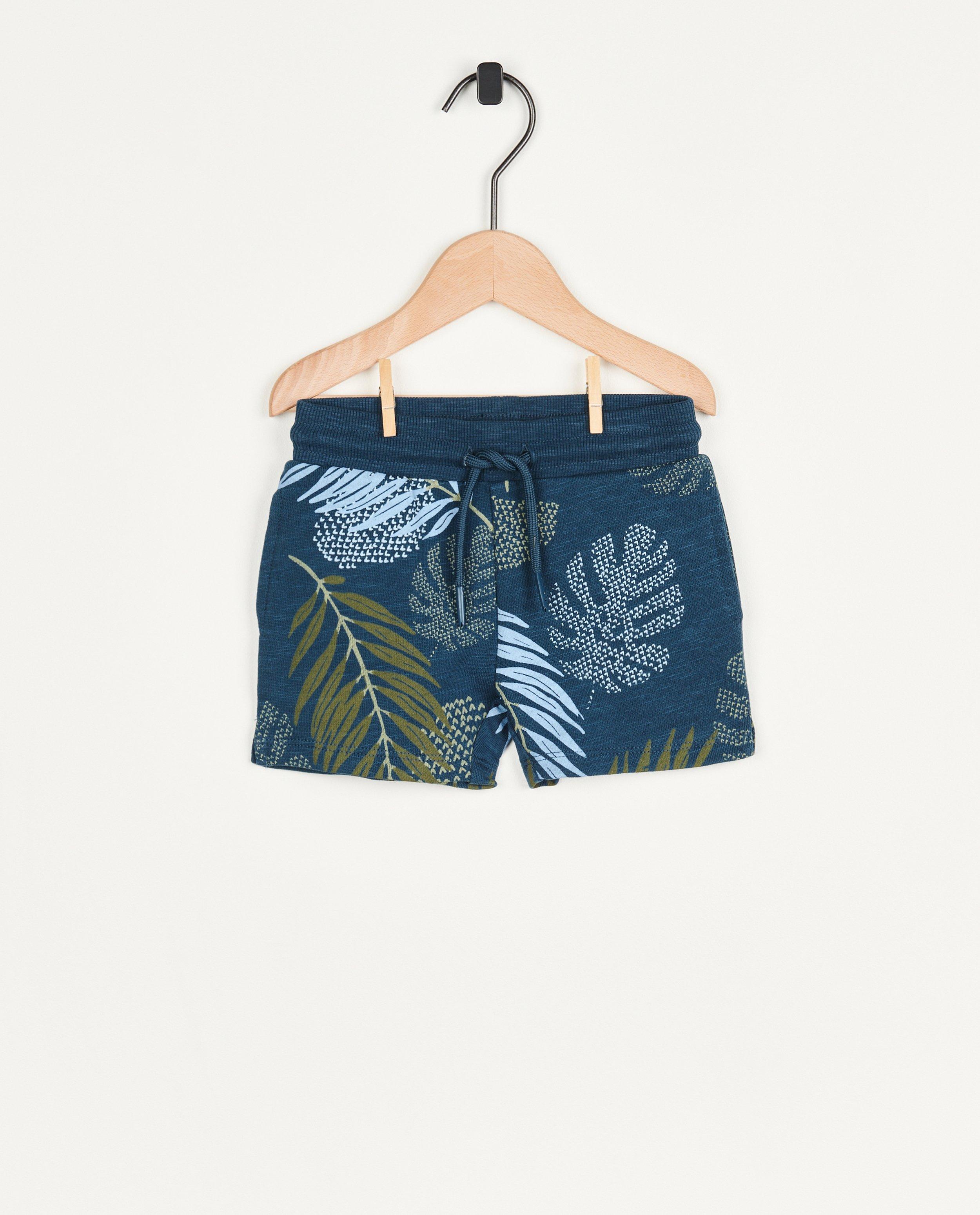 Short bleu foncé à imprimé, bébés - null - Familystories
