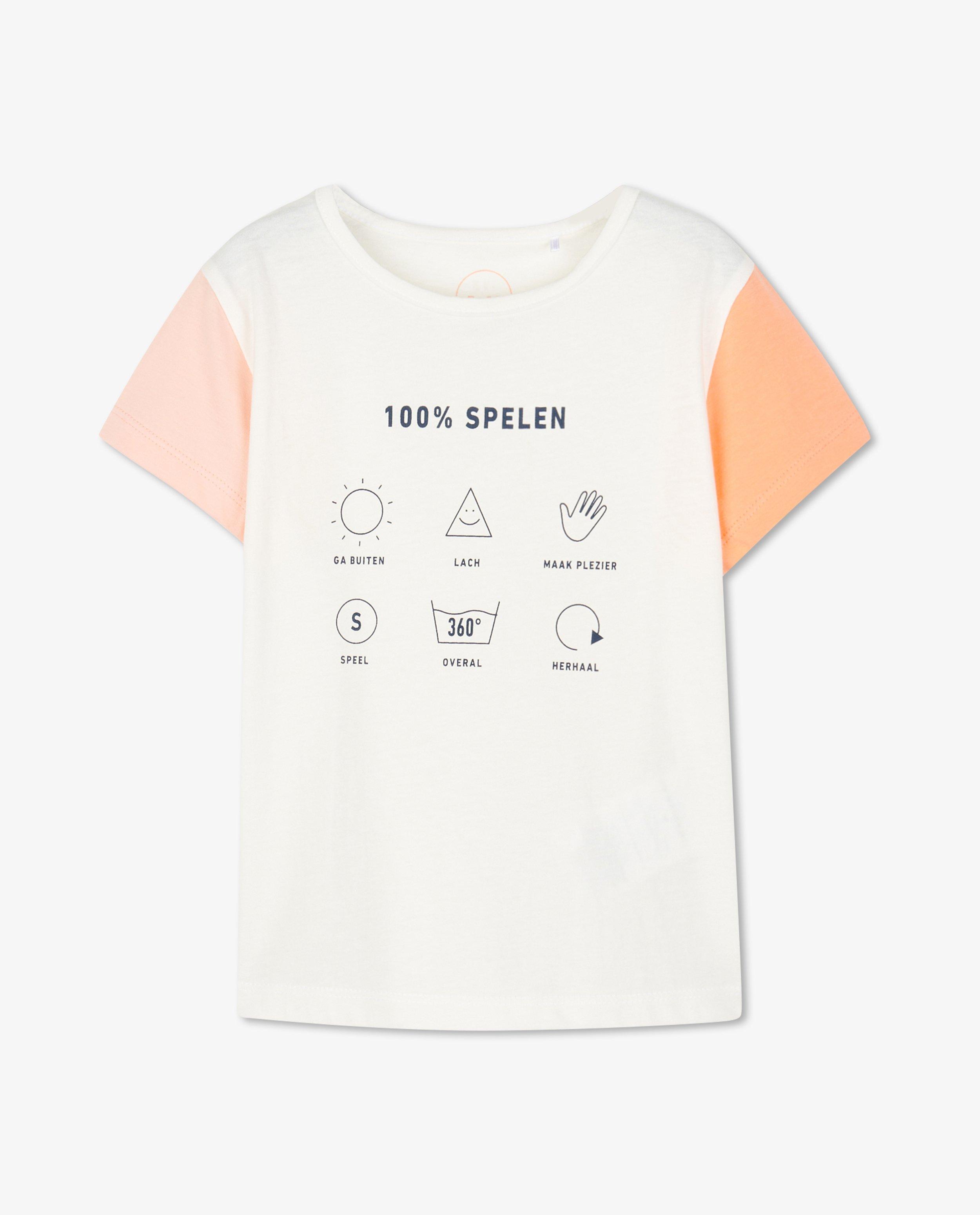 T-shirts - T-shirt met color block Goe Gespeeld