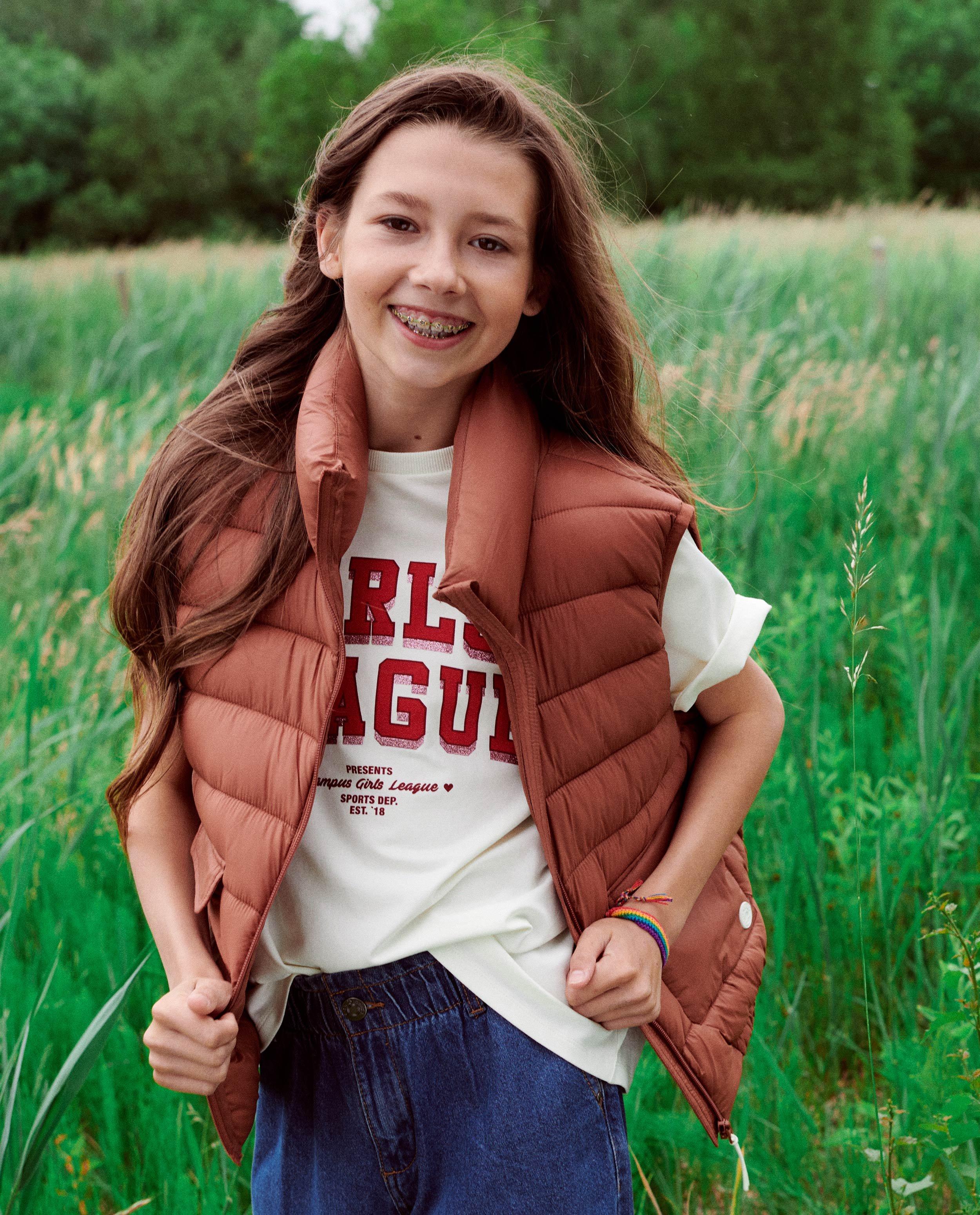 Poncho's en teddy's - Doorgestikte bodywarmer, 7-14 jaar