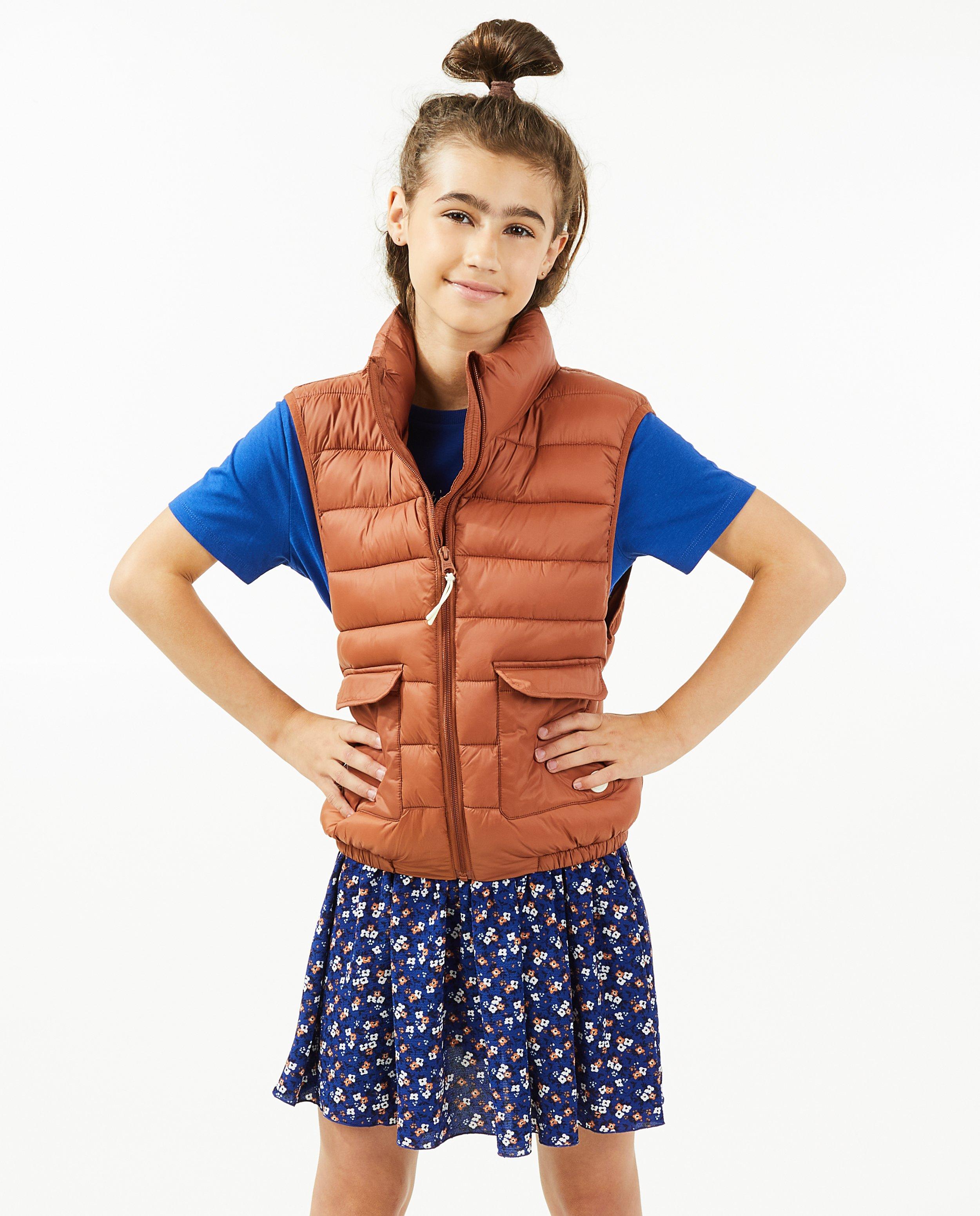 Poncho's en teddy's - Doorgestikte bodywarmer, 7-14 jaar