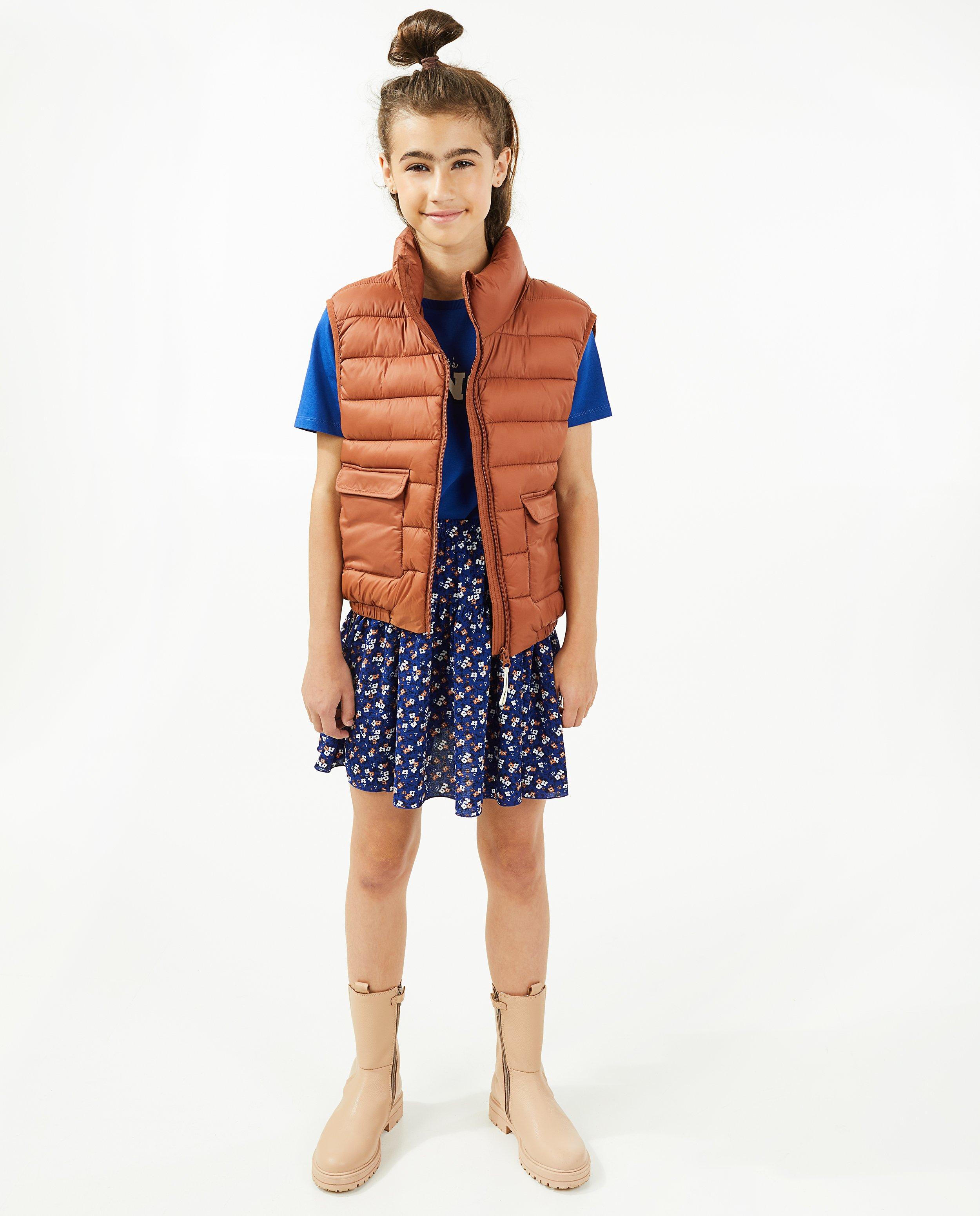 Poncho's en teddy's - Doorgestikte bodywarmer, 7-14 jaar
