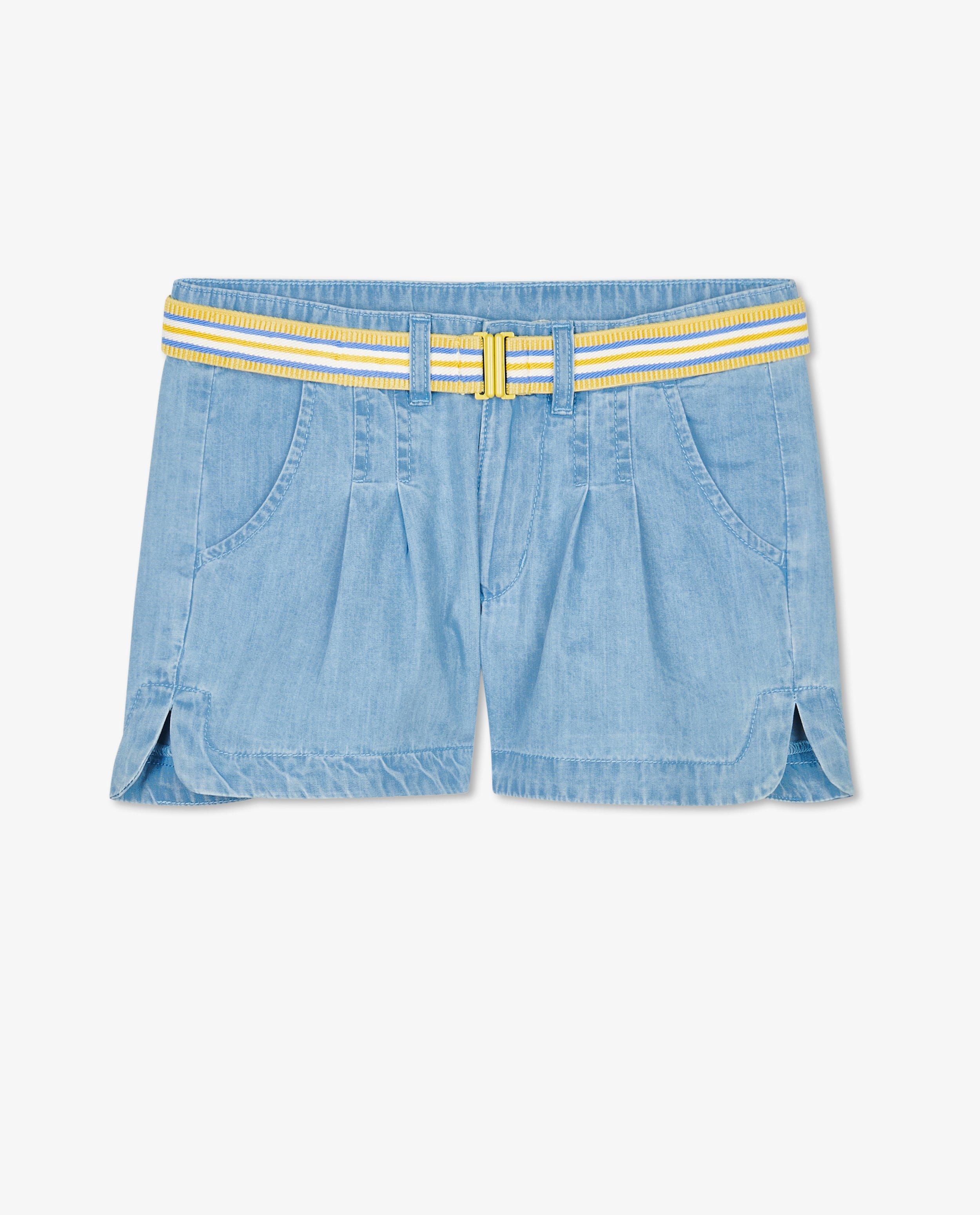 Shorts - Short en jeans bleu clair avec ceinture