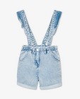 Shorts - Salopette ruchée en jeans bleu clair