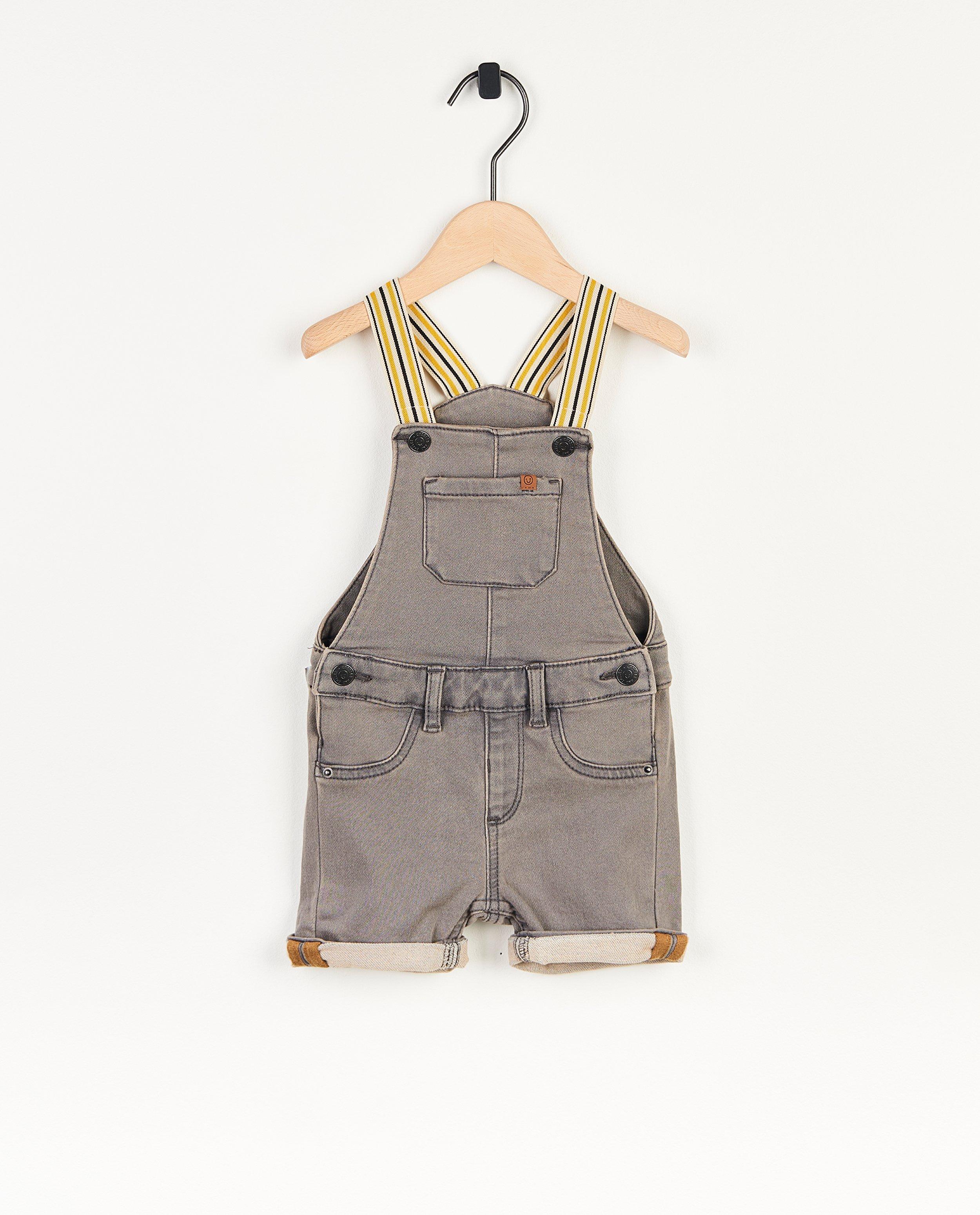 Grijze salopette met borstzak - Product Detail - grijs - afbeelding nummer 1