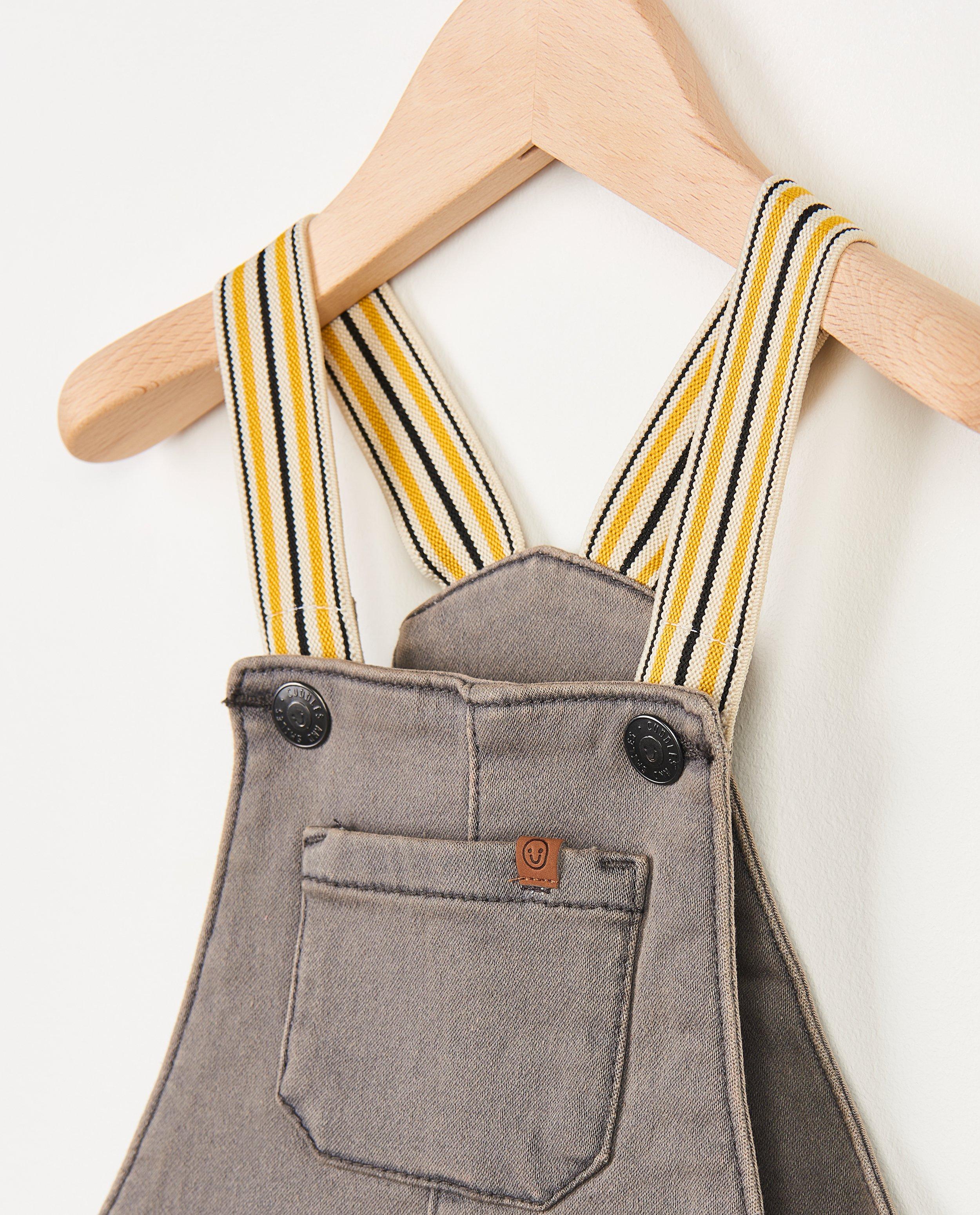 Grijze salopette met borstzak - Product Detail - grijs - afbeelding nummer 3