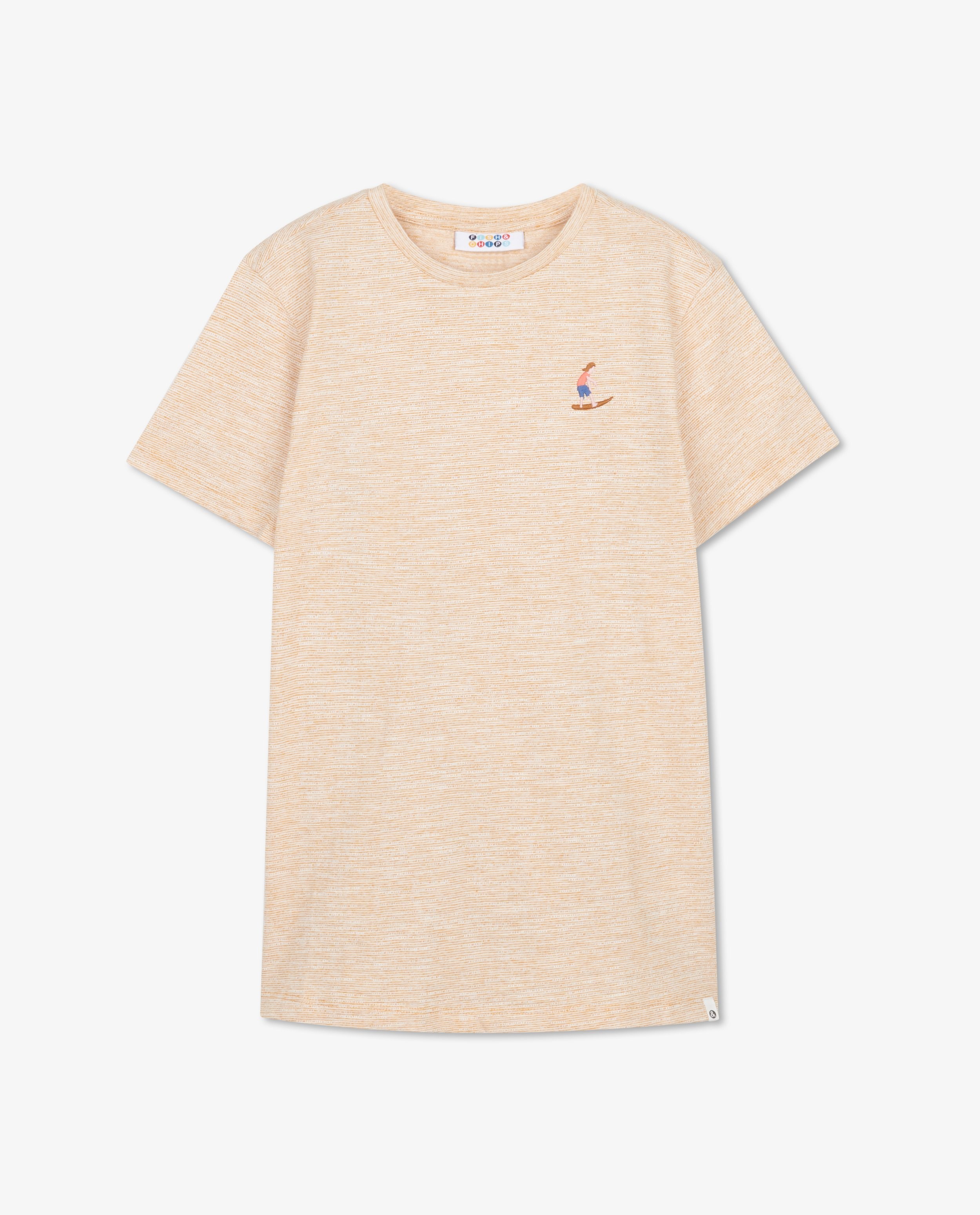 T-shirts - T-shirt chiné orange à imprimé