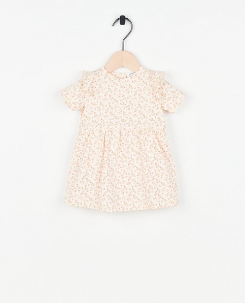 Ecru jurkje met bloemenprint - null - Newborn
