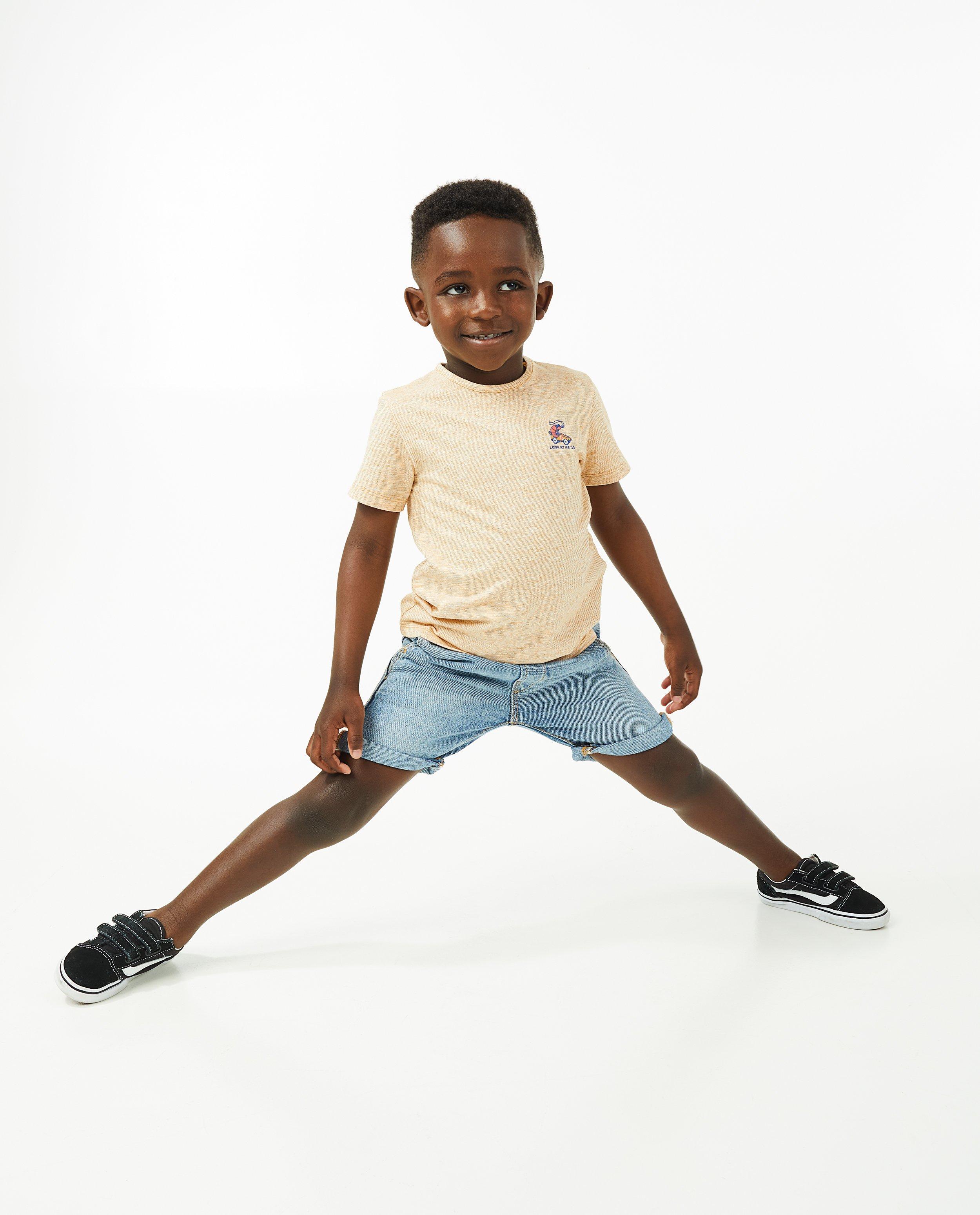 Oranje T-shirt met borduursel - null - Kidz Nation