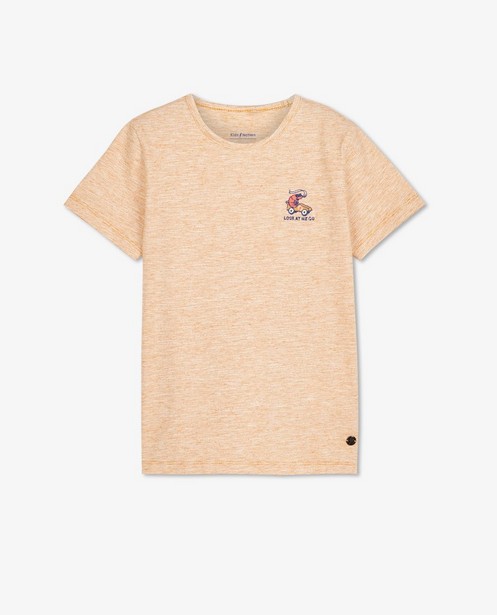 T-shirts - T-shirt orange avec une broderie