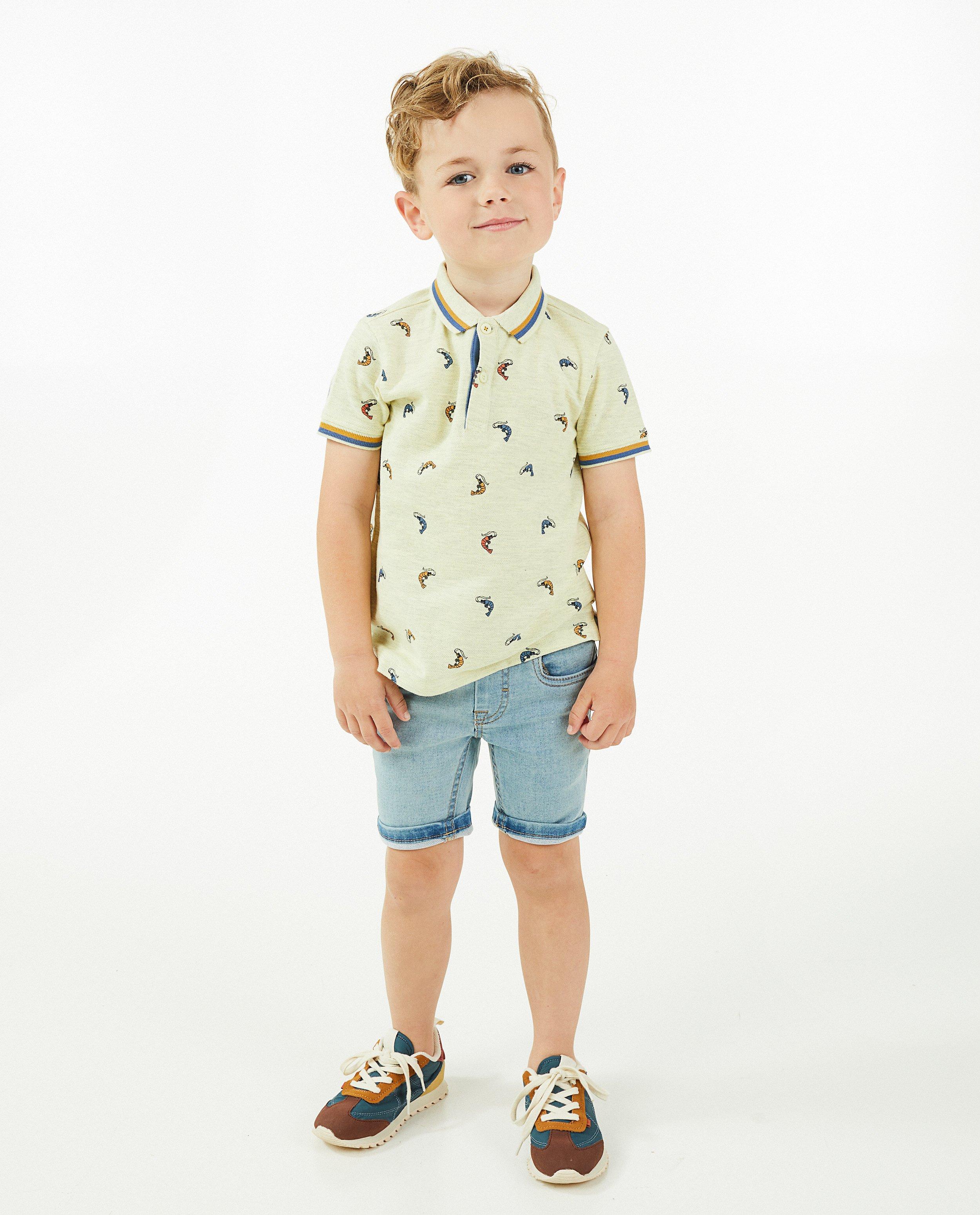 Lichtgele polo met print - null - Kidz Nation