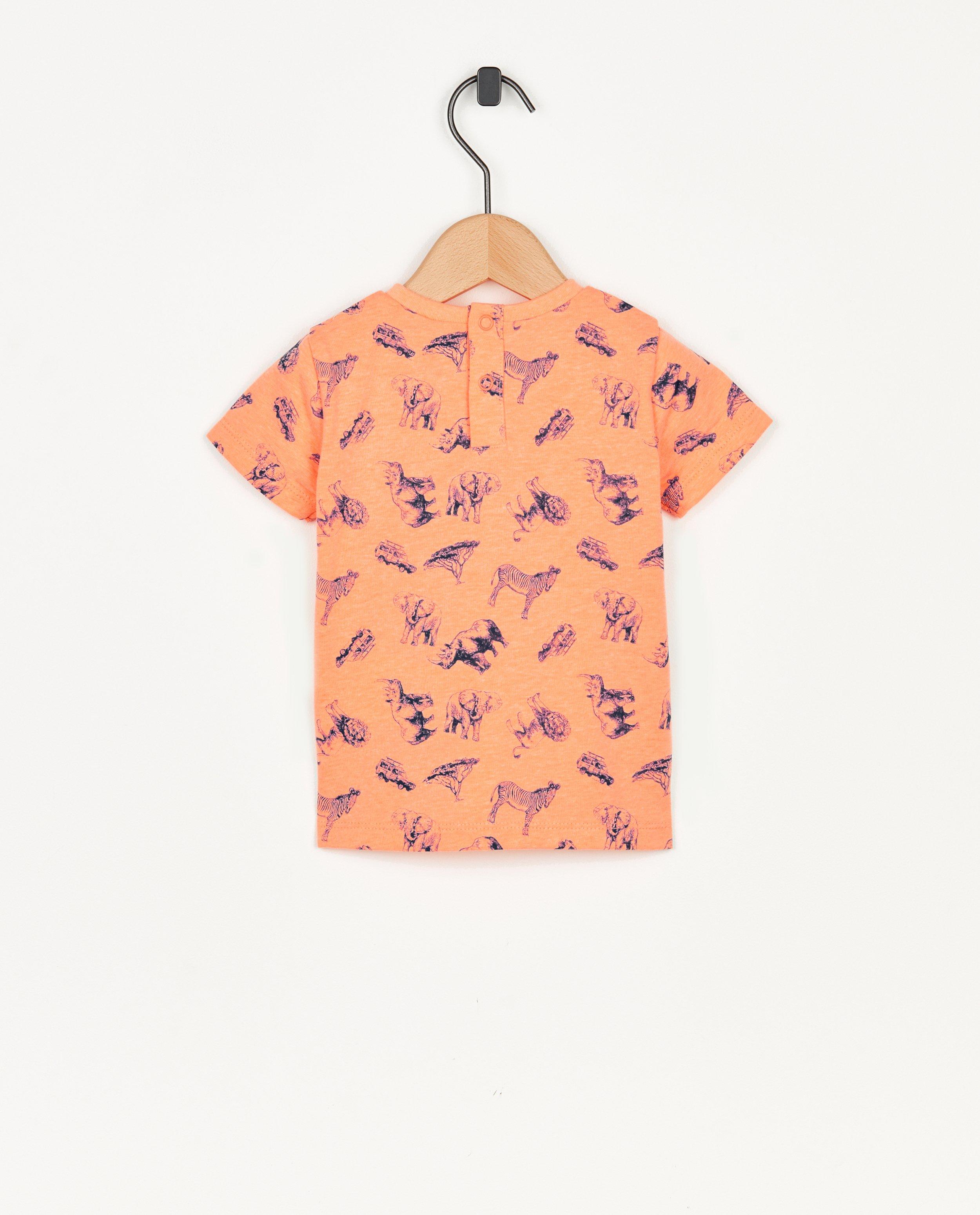 T-shirts - T-shirt orange à imprimé