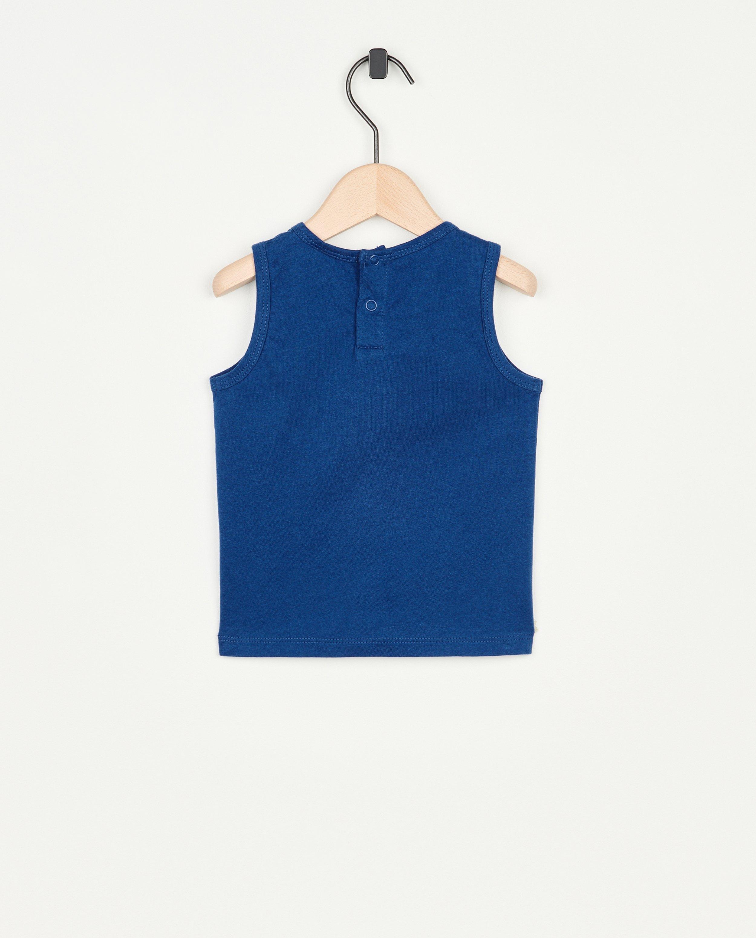 T-shirts - Débardeur bleu avec un éléphant