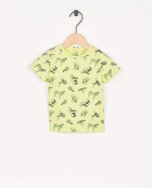 Groen T-shirt met dierenprint - null - Besties
