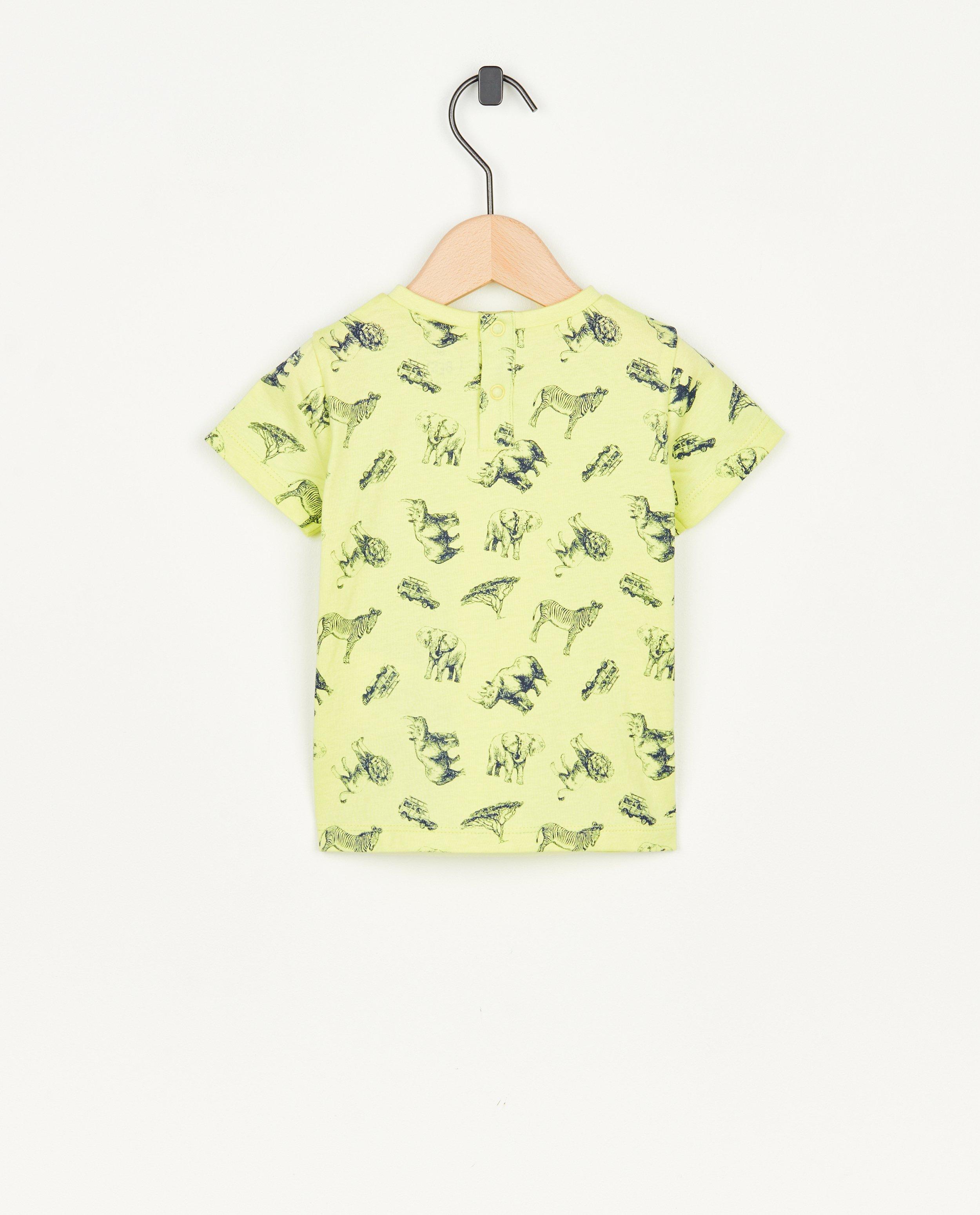 T-shirts - T-shirt vert à imprimé animal
