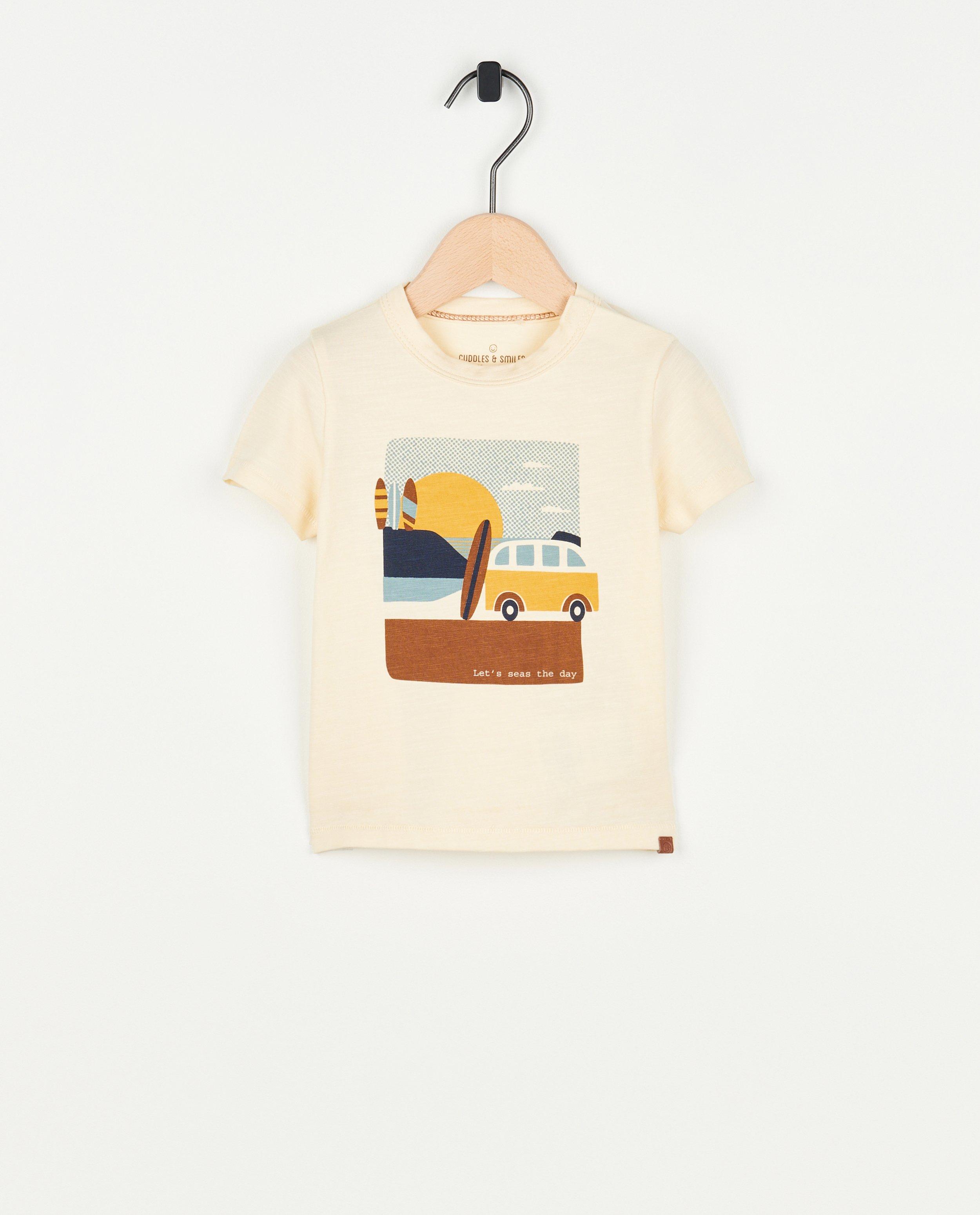 Offwhite T-shirt met print - null - Cuddles and Smiles