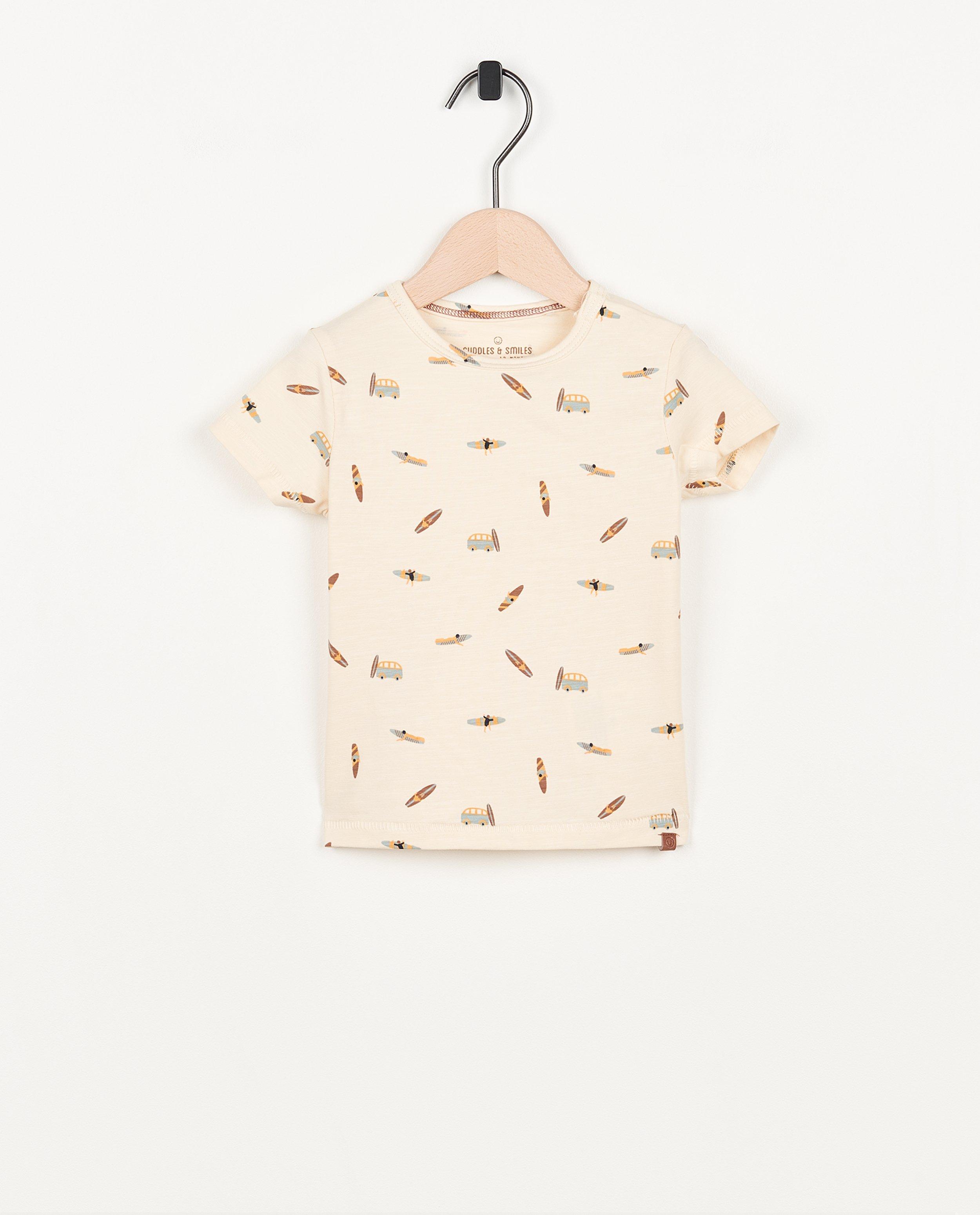 Offwhite T-shirt met print - null - Cuddles and Smiles
