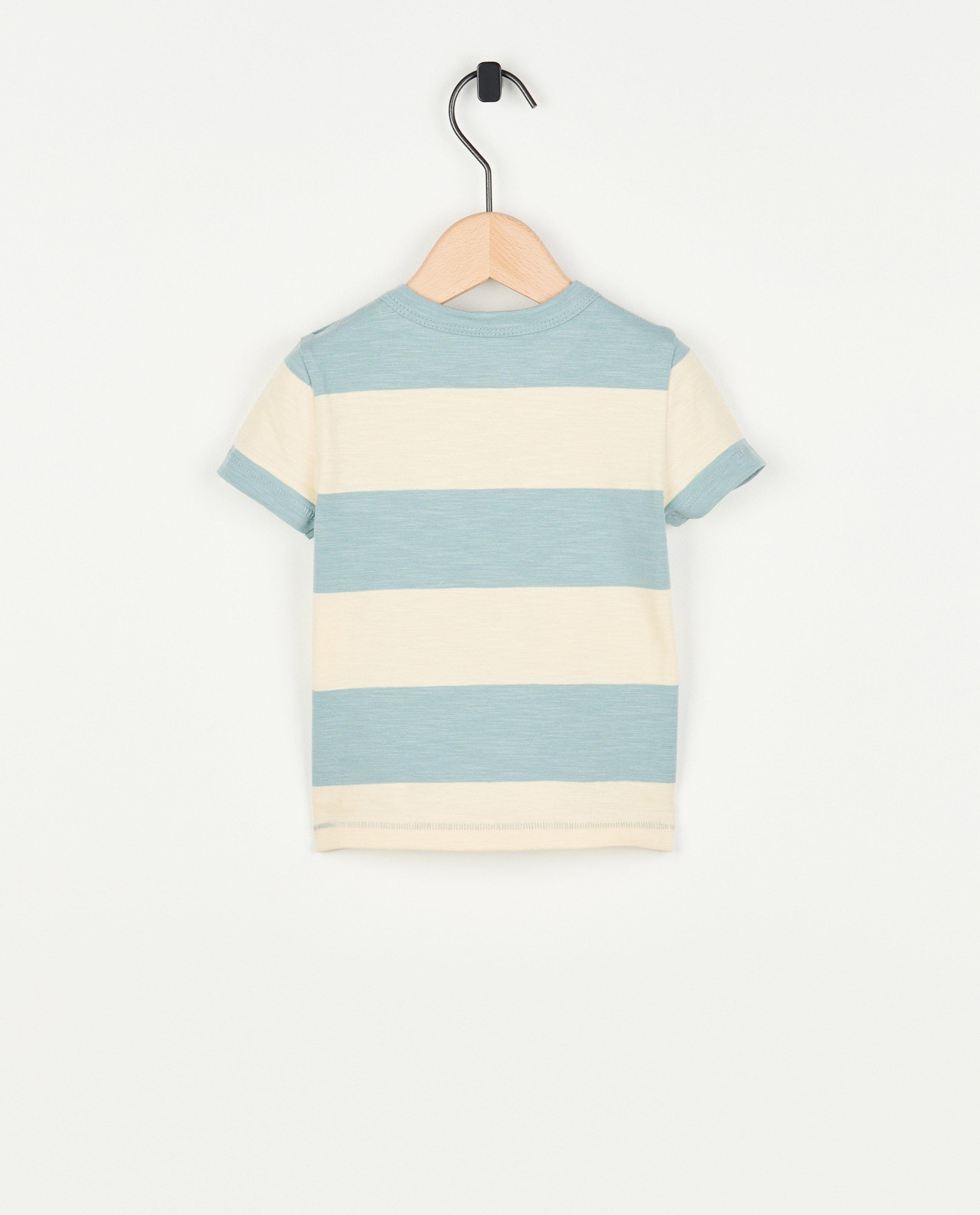 T-shirts - Gestreept T-shirt met drukknopen