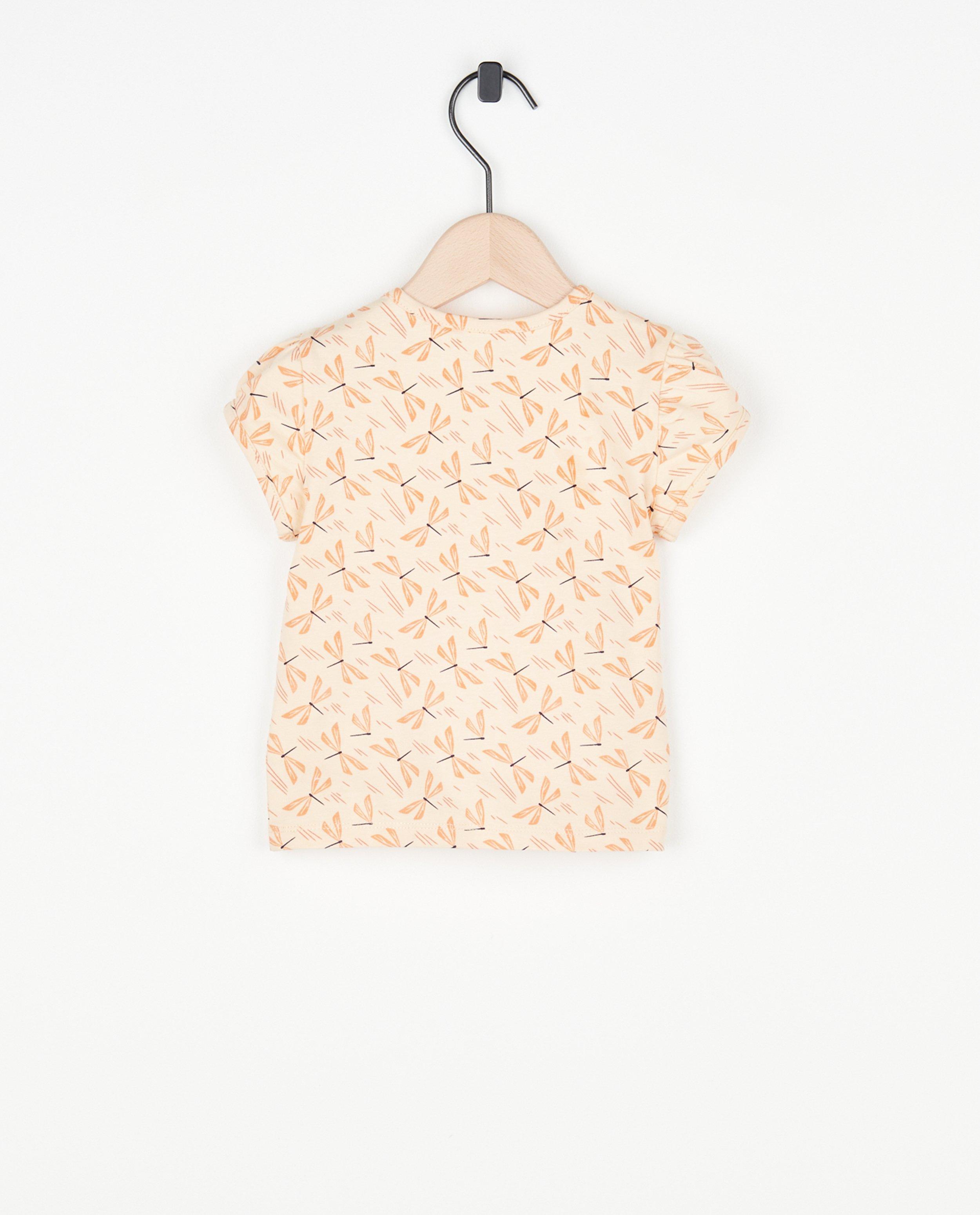 T-shirts - Lichtoranje T-shirt met print