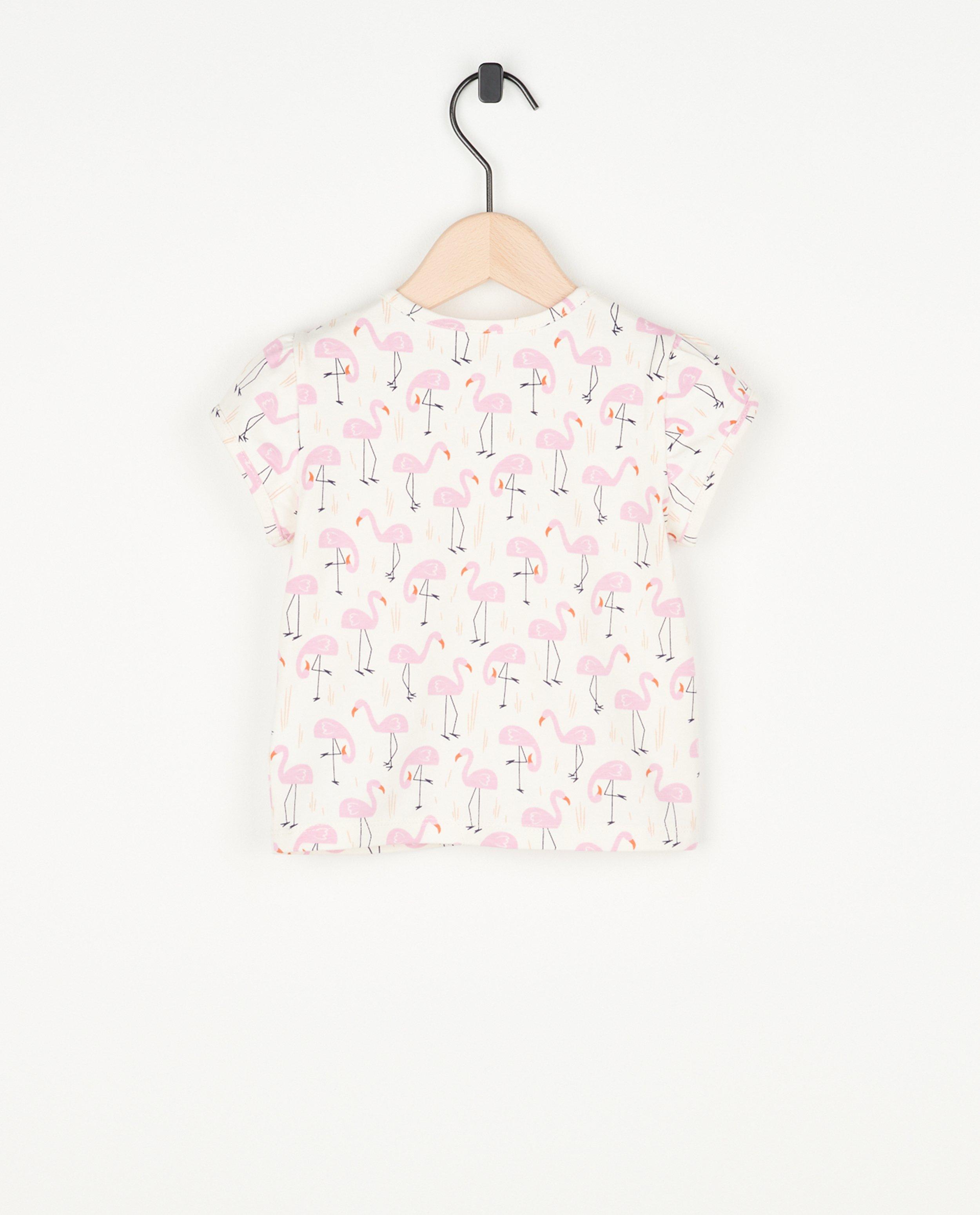 T-shirts - Lichtoranje T-shirt met print