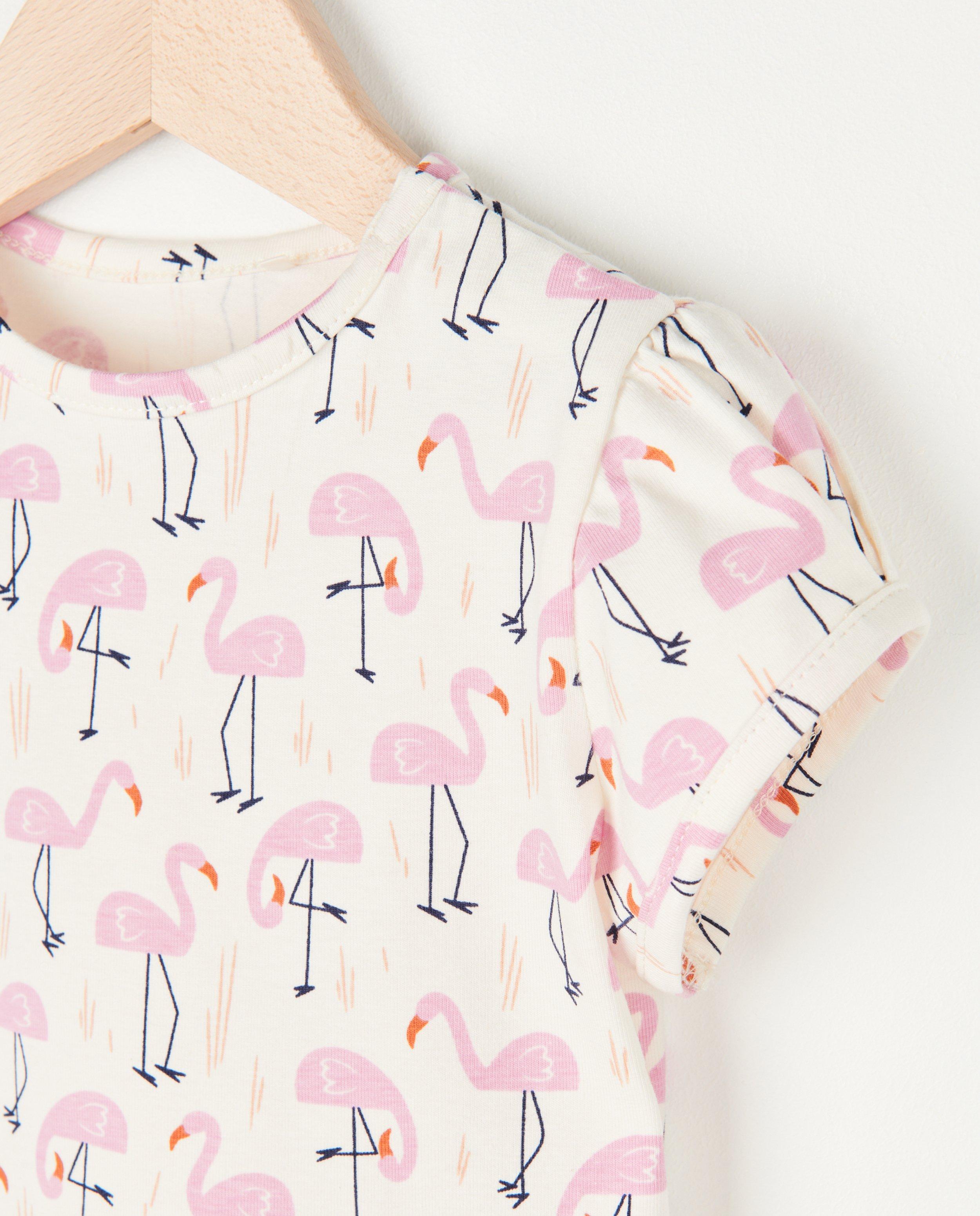 T-shirts - Lichtoranje T-shirt met print