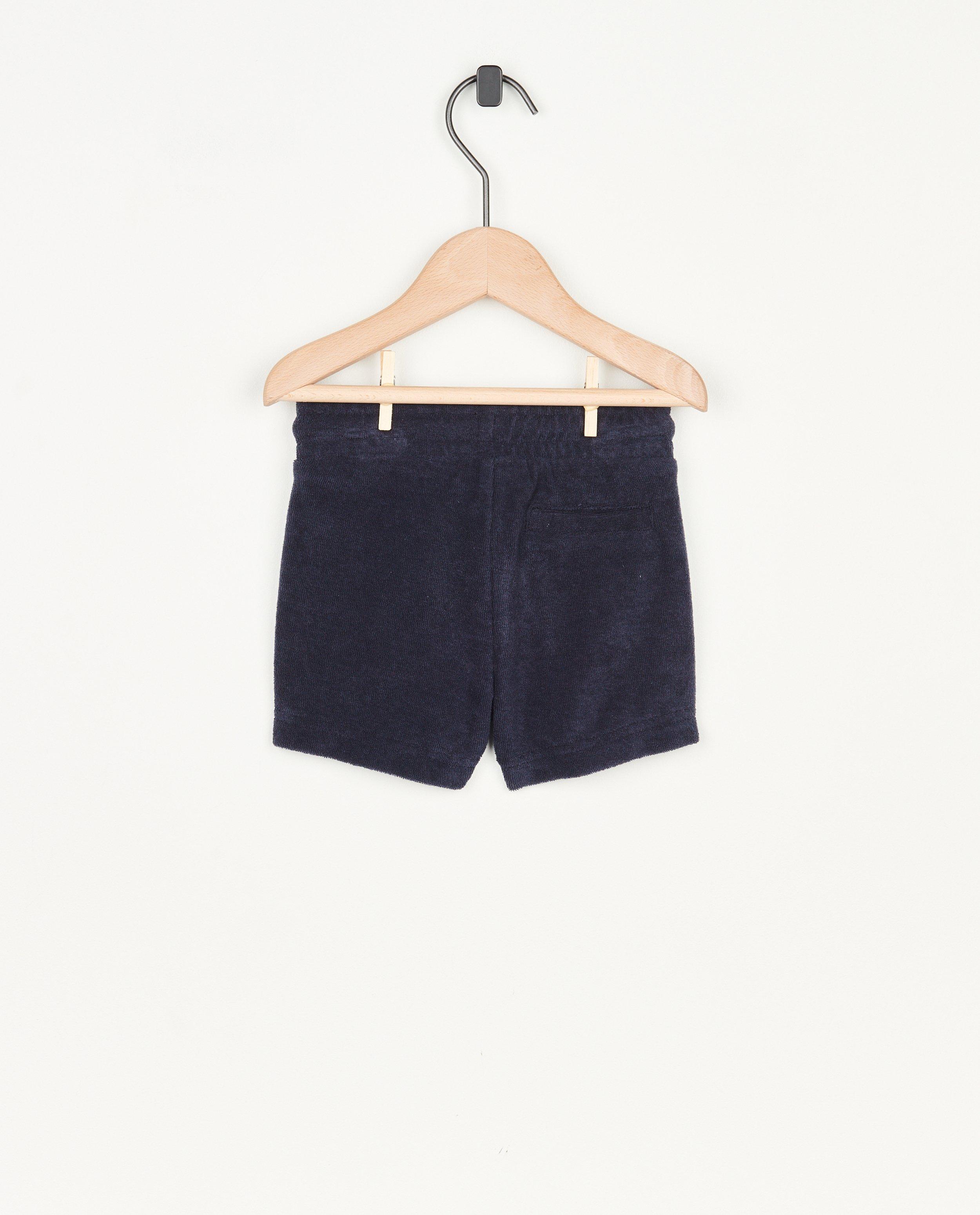 Shorts - Short en éponge bleu