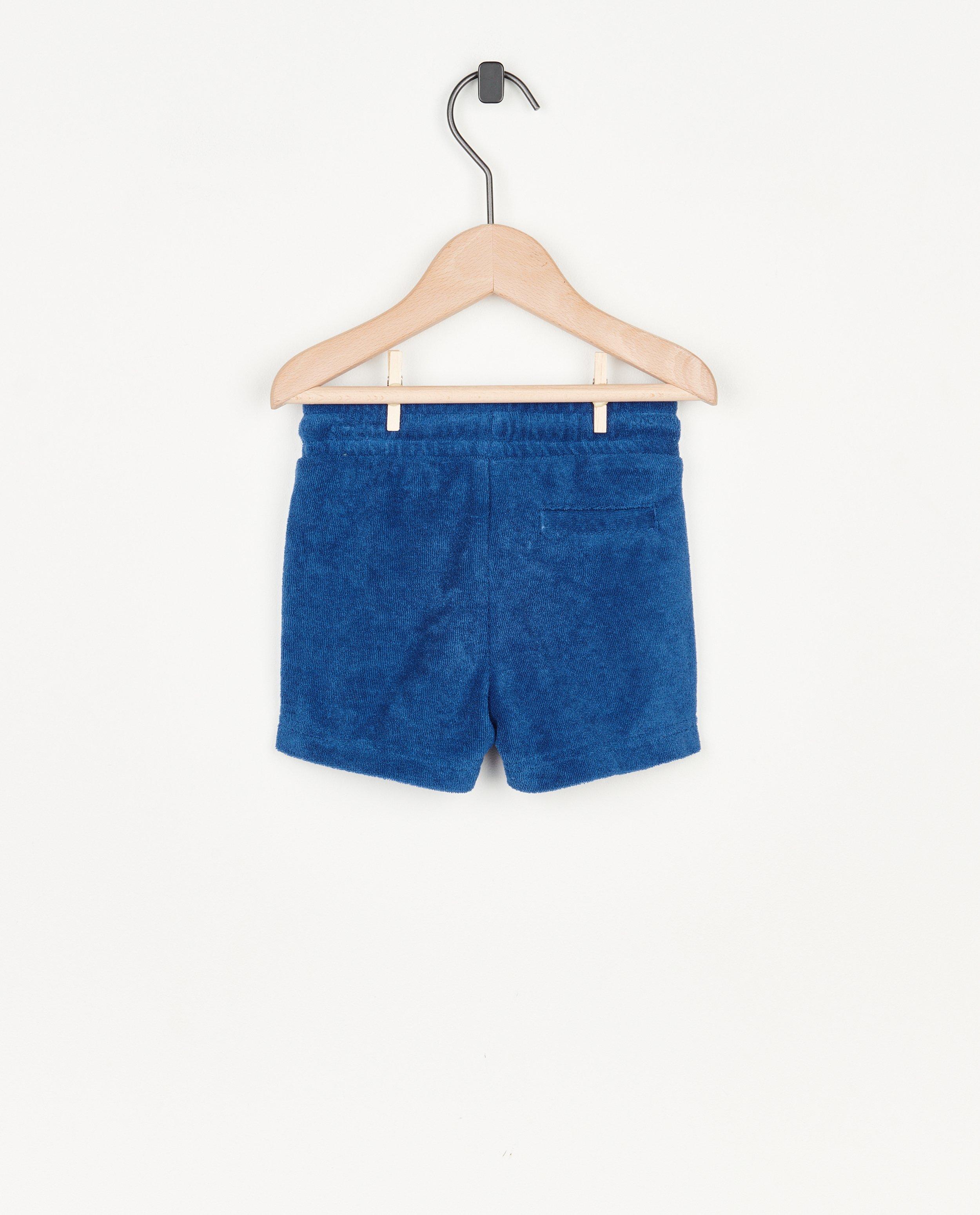 Shorts - Short en éponge bleu