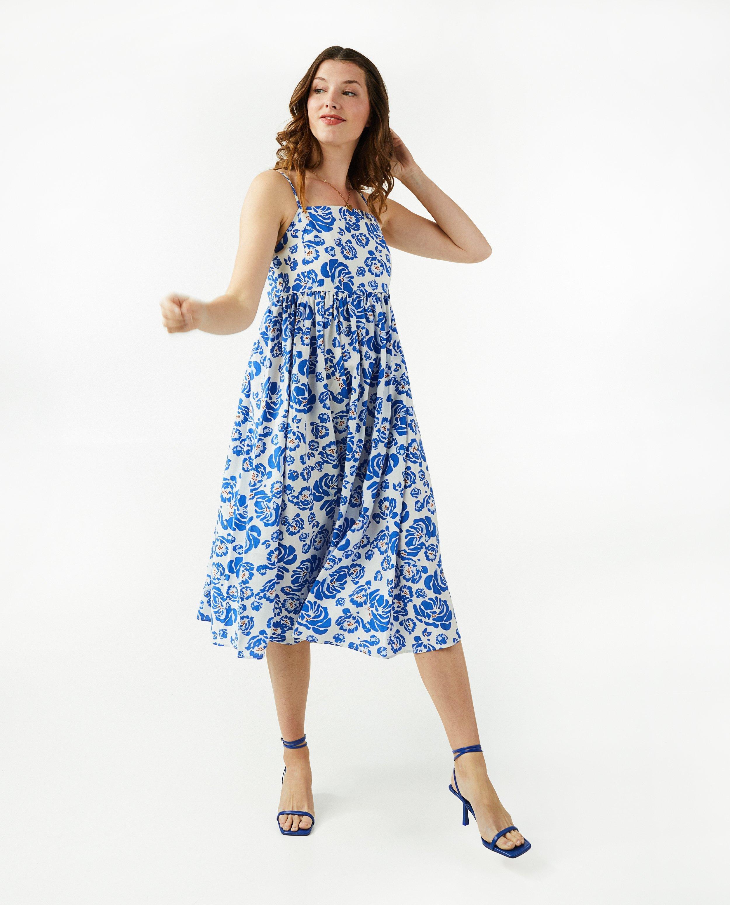 Kleedjes - Witte jurk met bloemenprint
