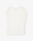 T-shirts - Witte blouse met plooiaccenten