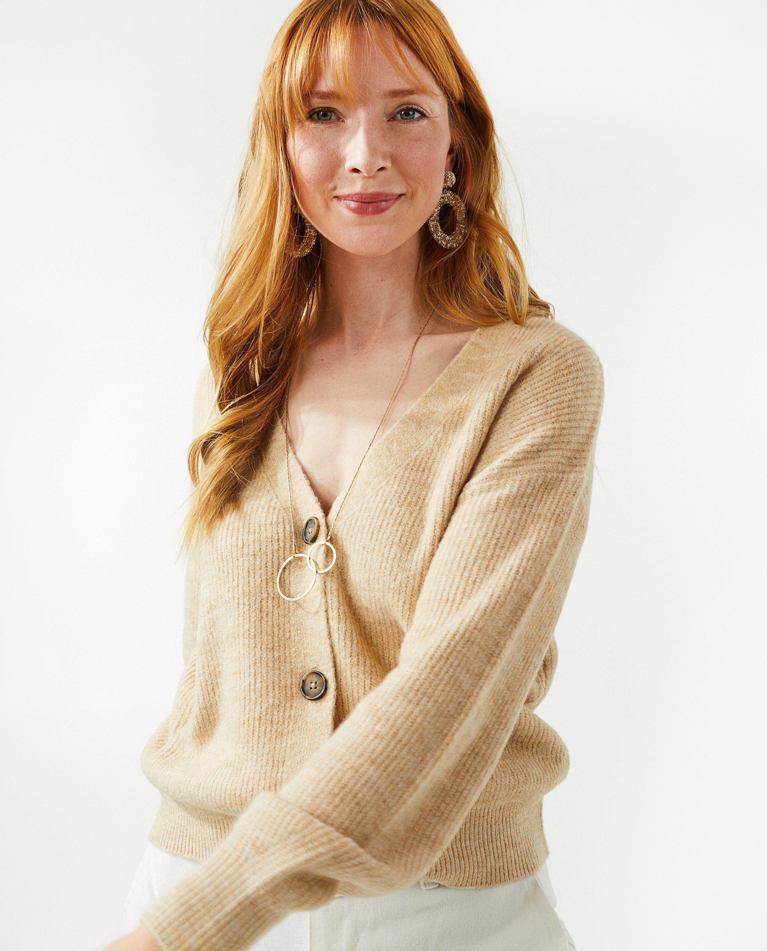 Oranje cardigan - null - Sora