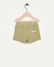 Shorts - Short vert avec cordon de serrage sous tunnel, bébés