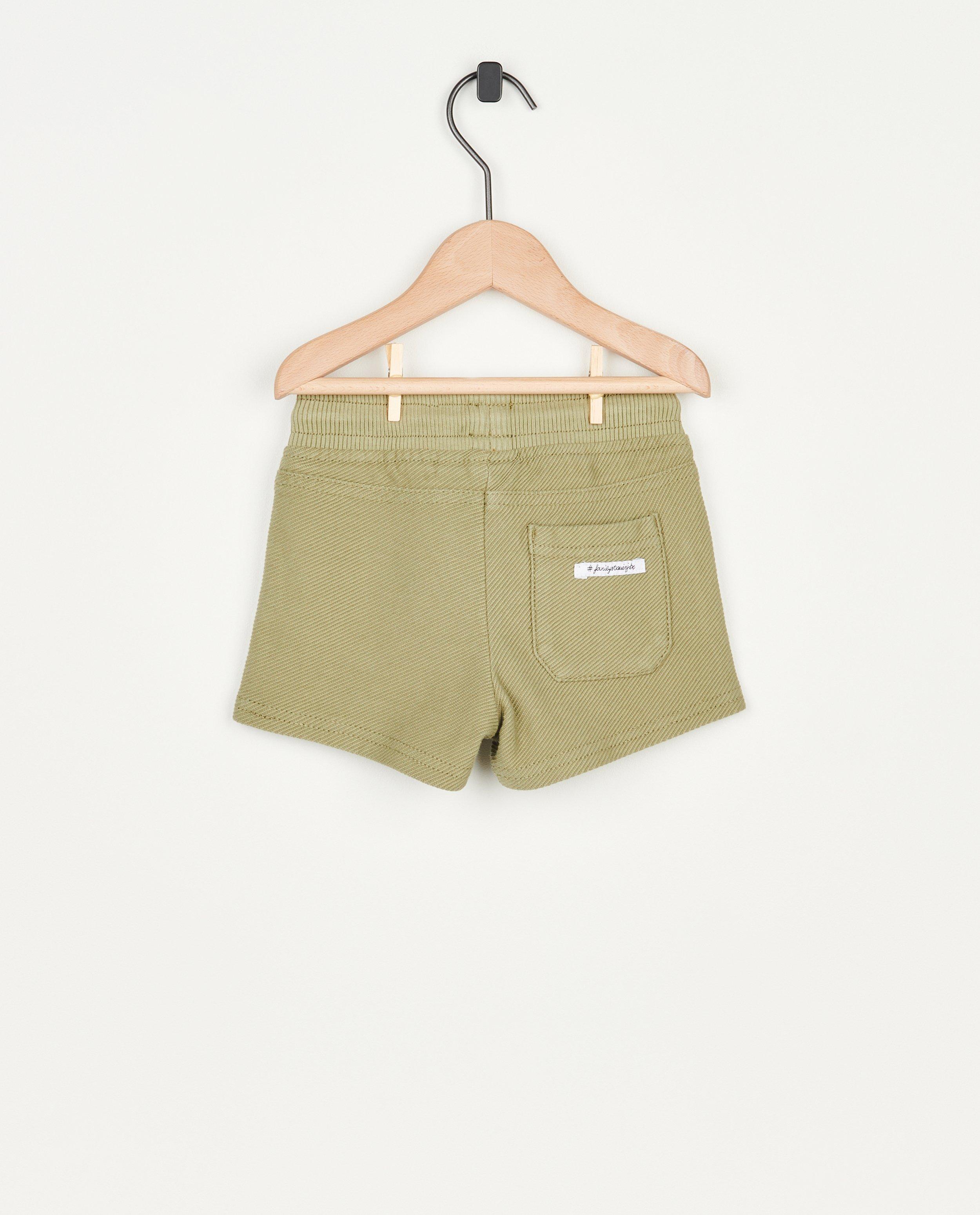 Shorts - Short vert avec cordon de serrage sous tunnel, bébés