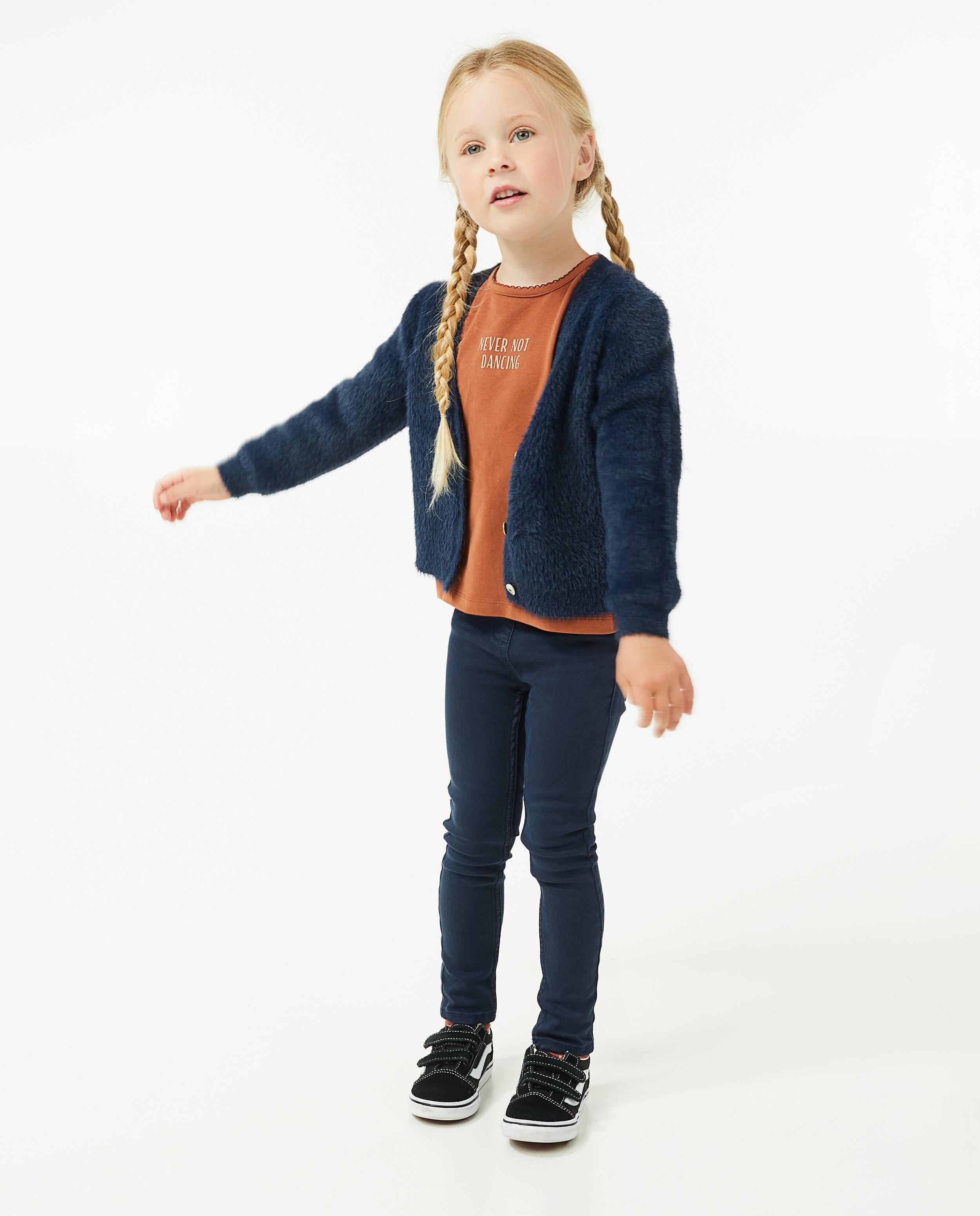 Donkerblauwe fuzzy cardigan - null - Milla Star