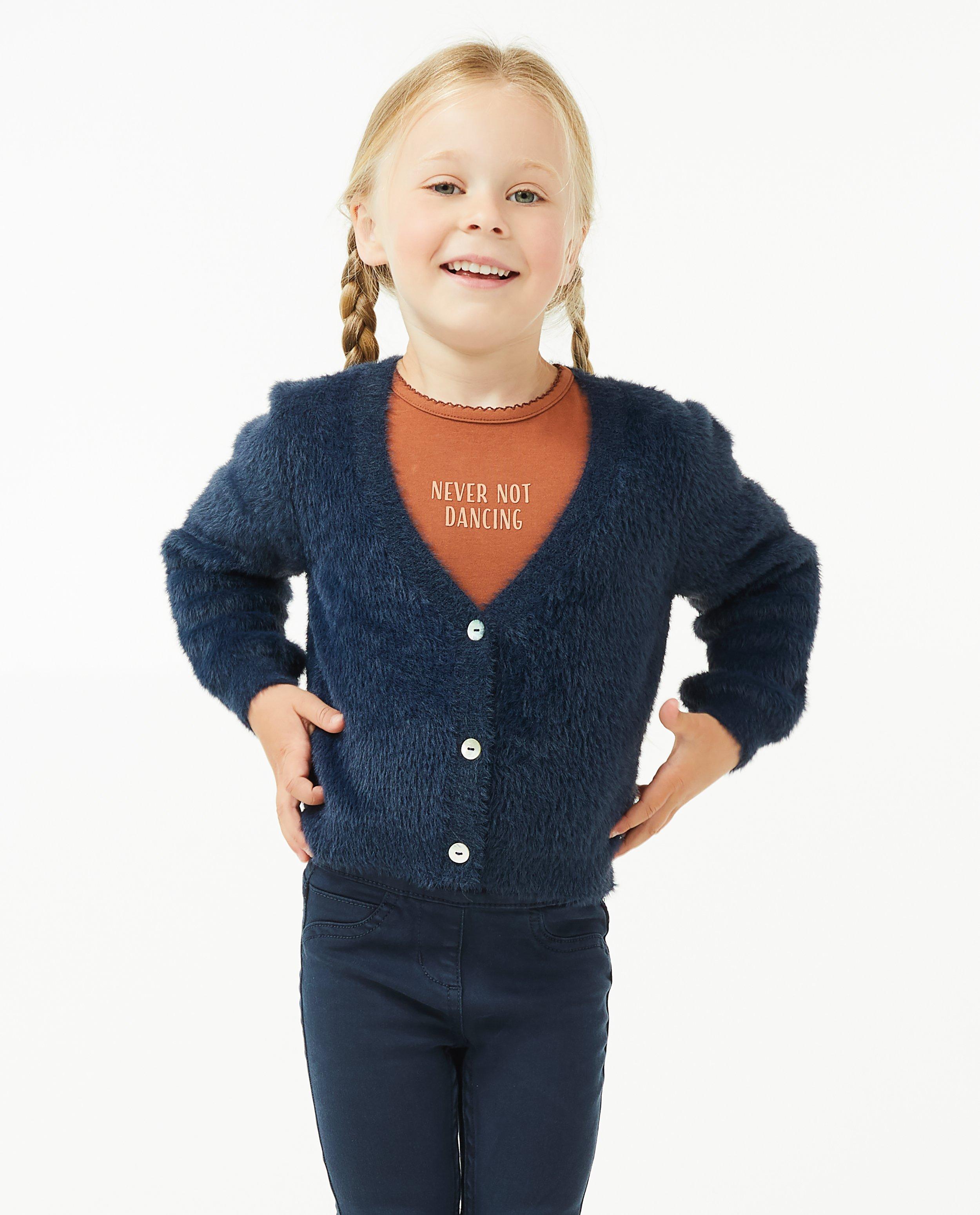 Cardigans - Cardigan duveteux bleu foncé