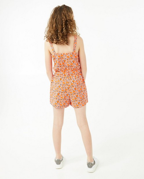 Jumpsuit - Oranje jumpsuit met print