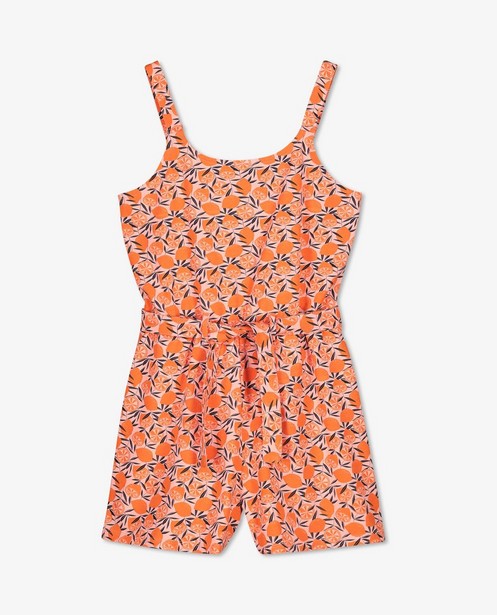 Jumpsuit - Oranje jumpsuit met print