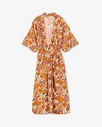 Blazers - Kimono orange à imprimé fleuri