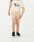 Shorts - Short orange pâle à rayures