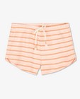 Shorts - Short orange pâle à rayures