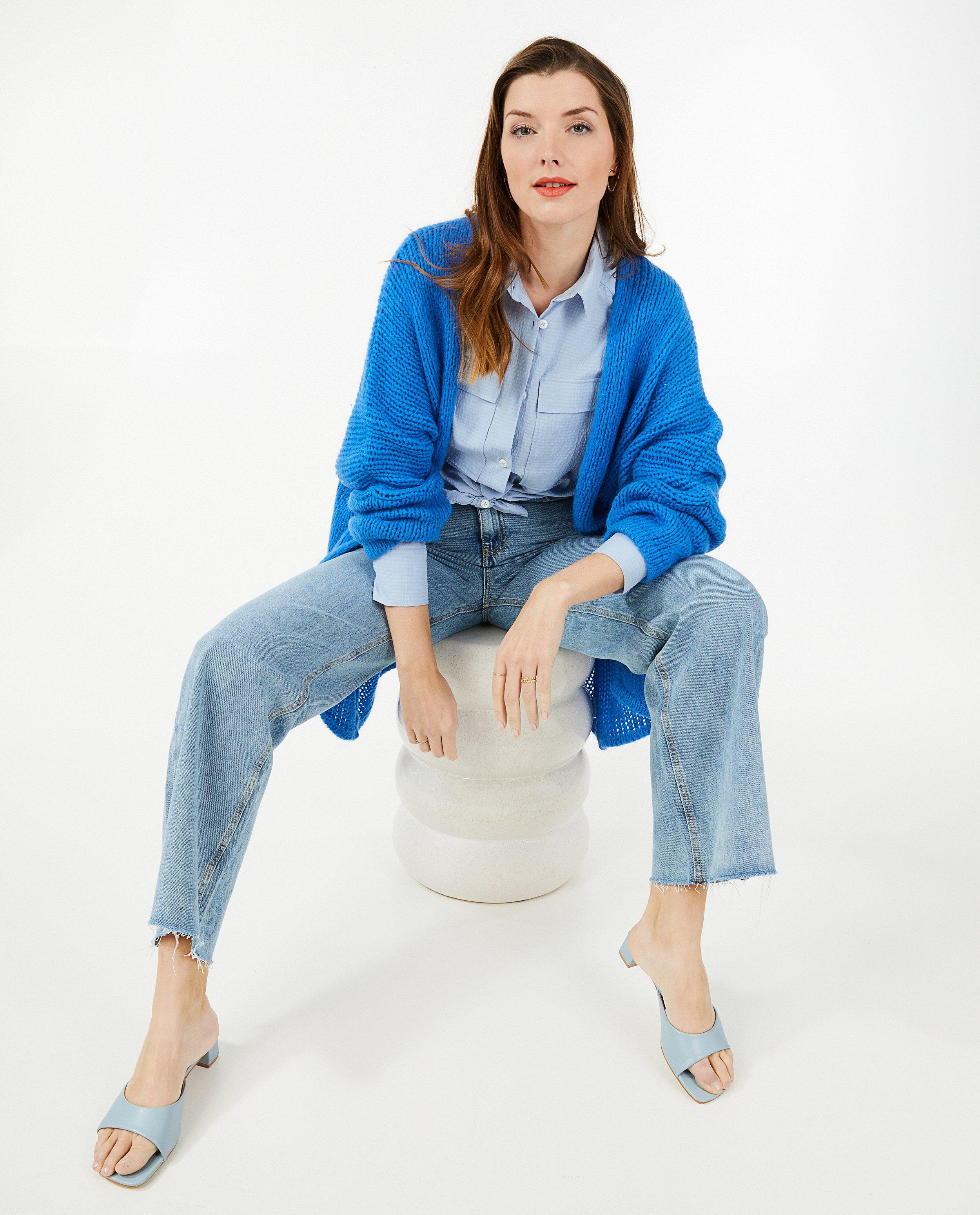 Cardigan - Blauwe cardigan