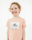 T-shirt rose à imprimé photo - null - Besties